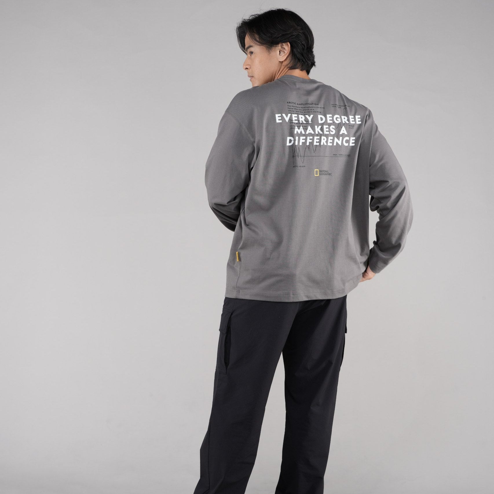 GLACIER CONCEPT GRAPHIC L/TEE STONE GREY