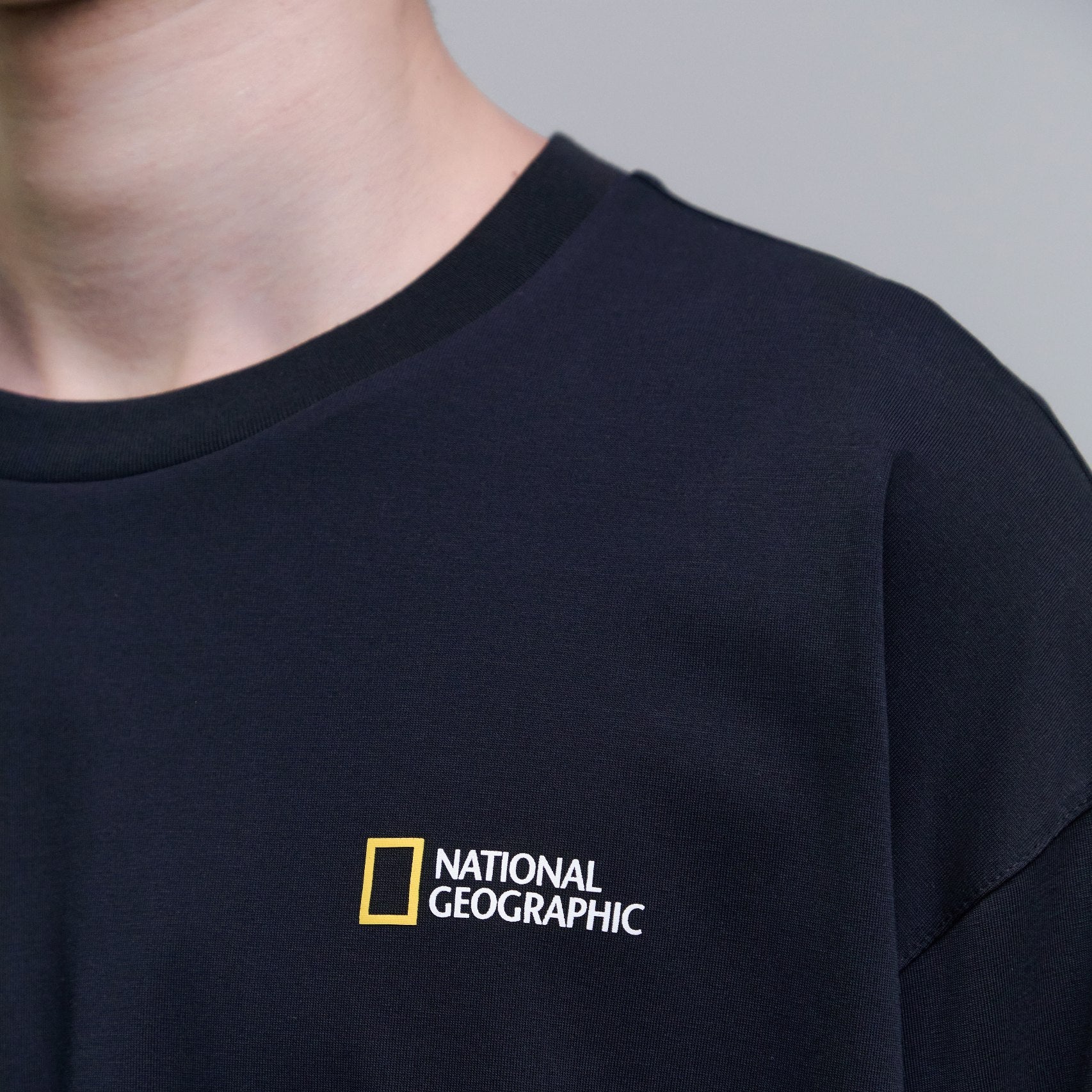 UNISEX SEMI-OVER FIT SUPIMA LONG-SLEEVE T-SHIRTS CARBON BLACK