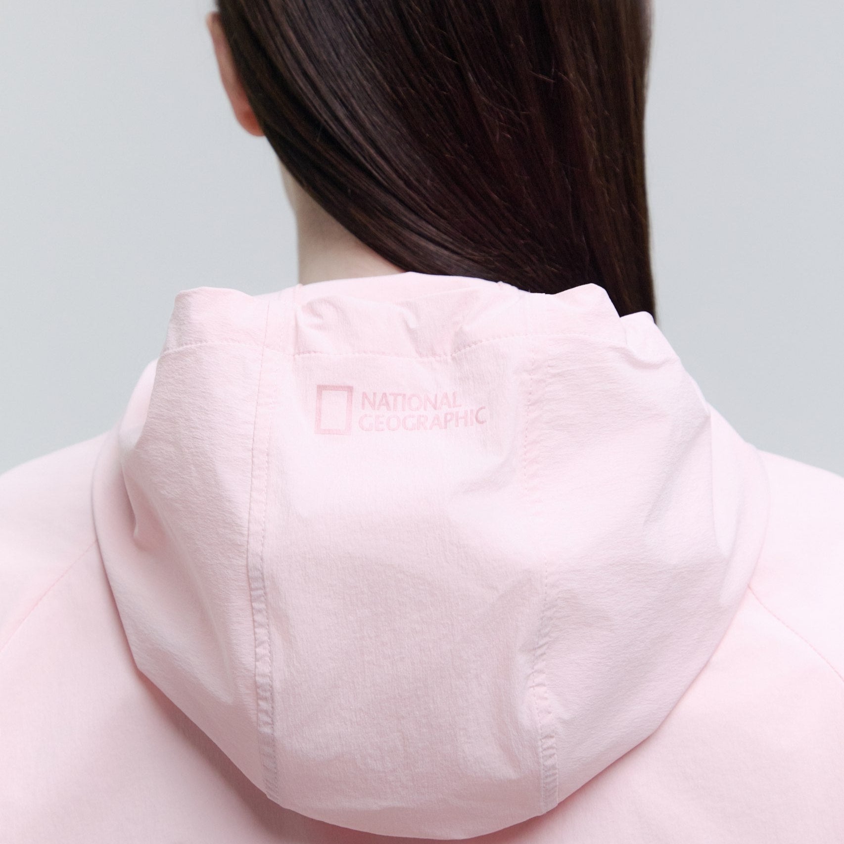 WOMEN ADELIE LIGHT WOVEN STRETCH FULL ZIP UP HOODIE JUMPER L/PINK