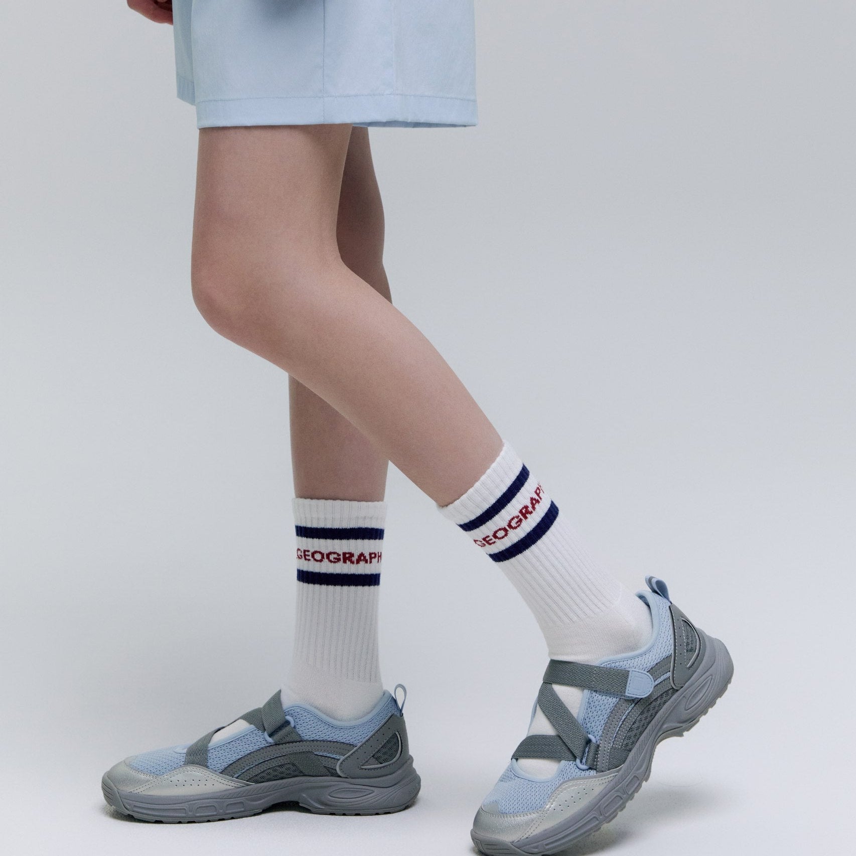 STRIPE CREW SOCKS NAVY