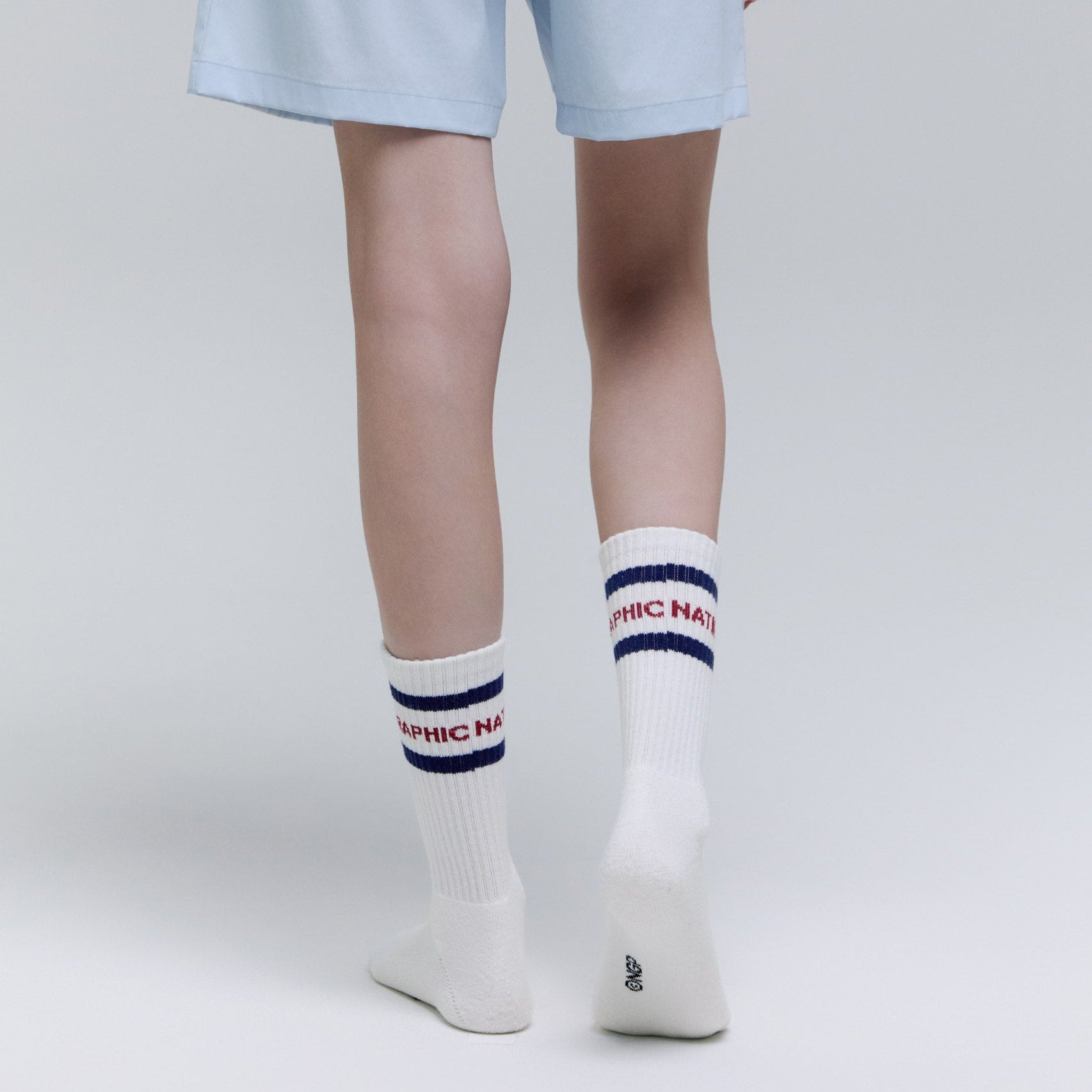 STRIPE CREW SOCKS NAVY
