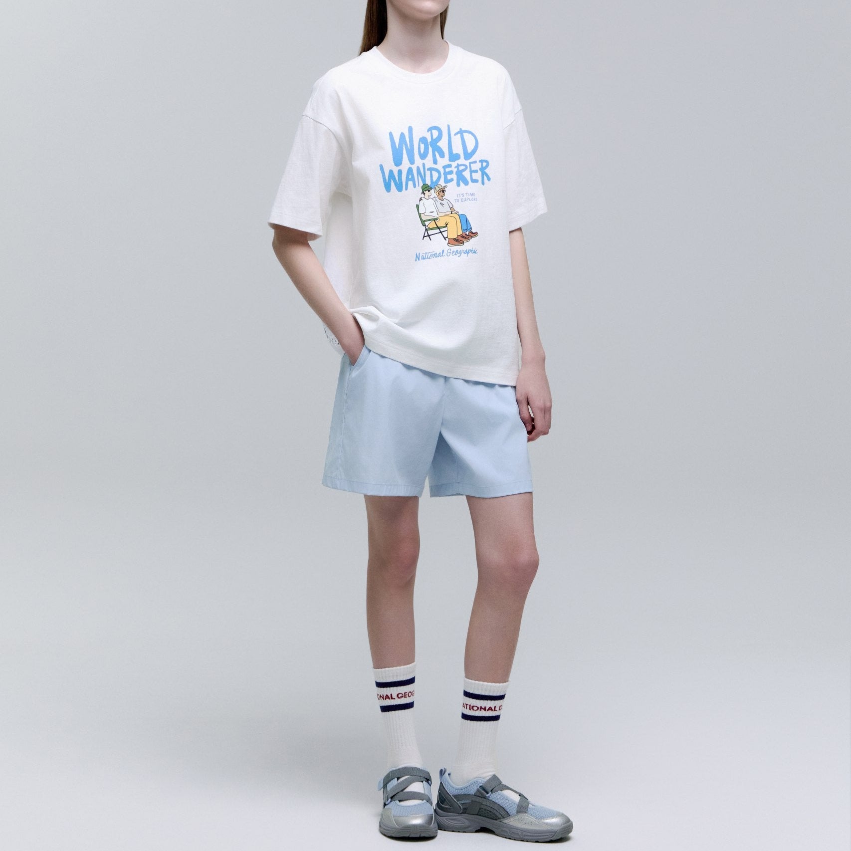 STRIPE CREW SOCKS NAVY