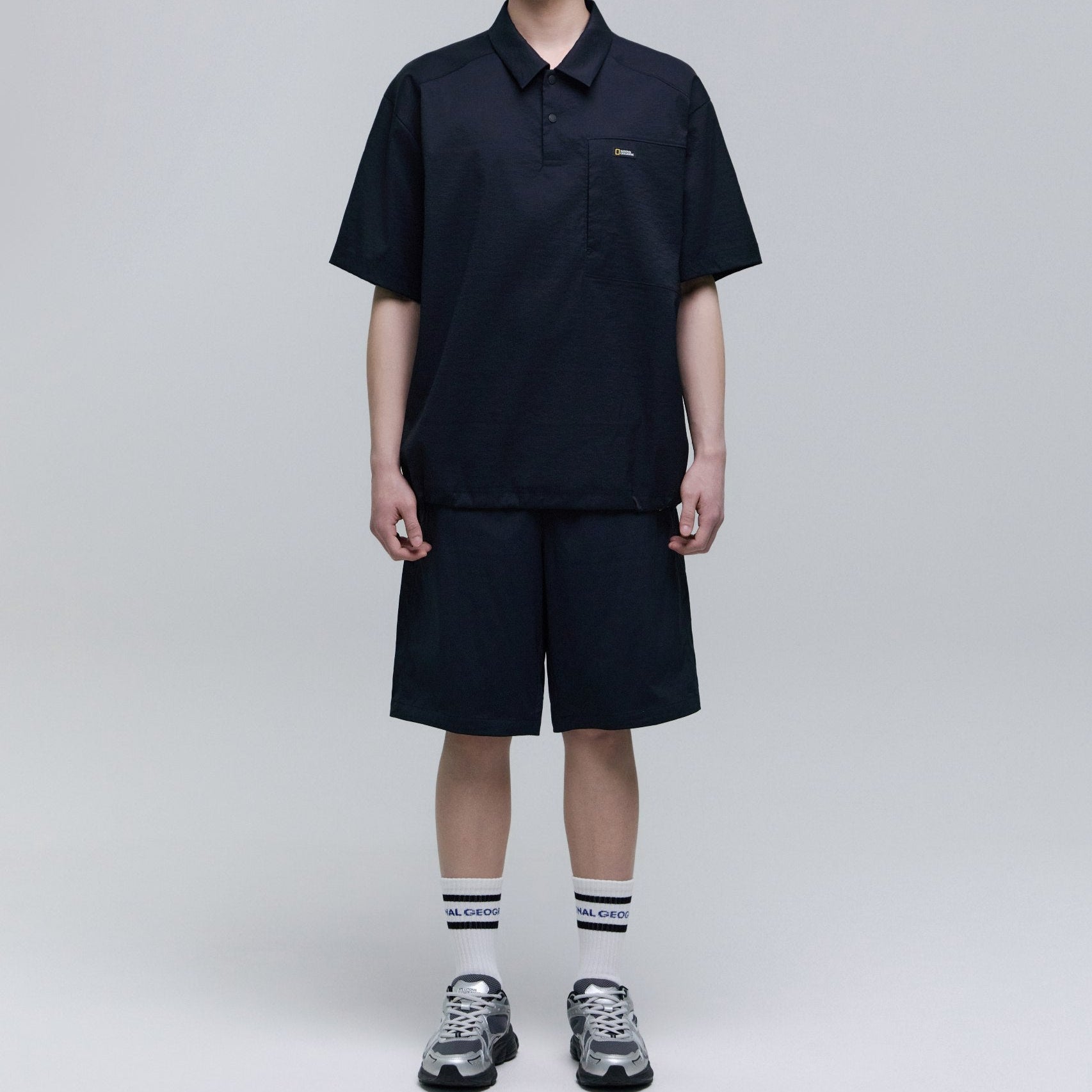 STRIPE CREW SOCKS BLACK