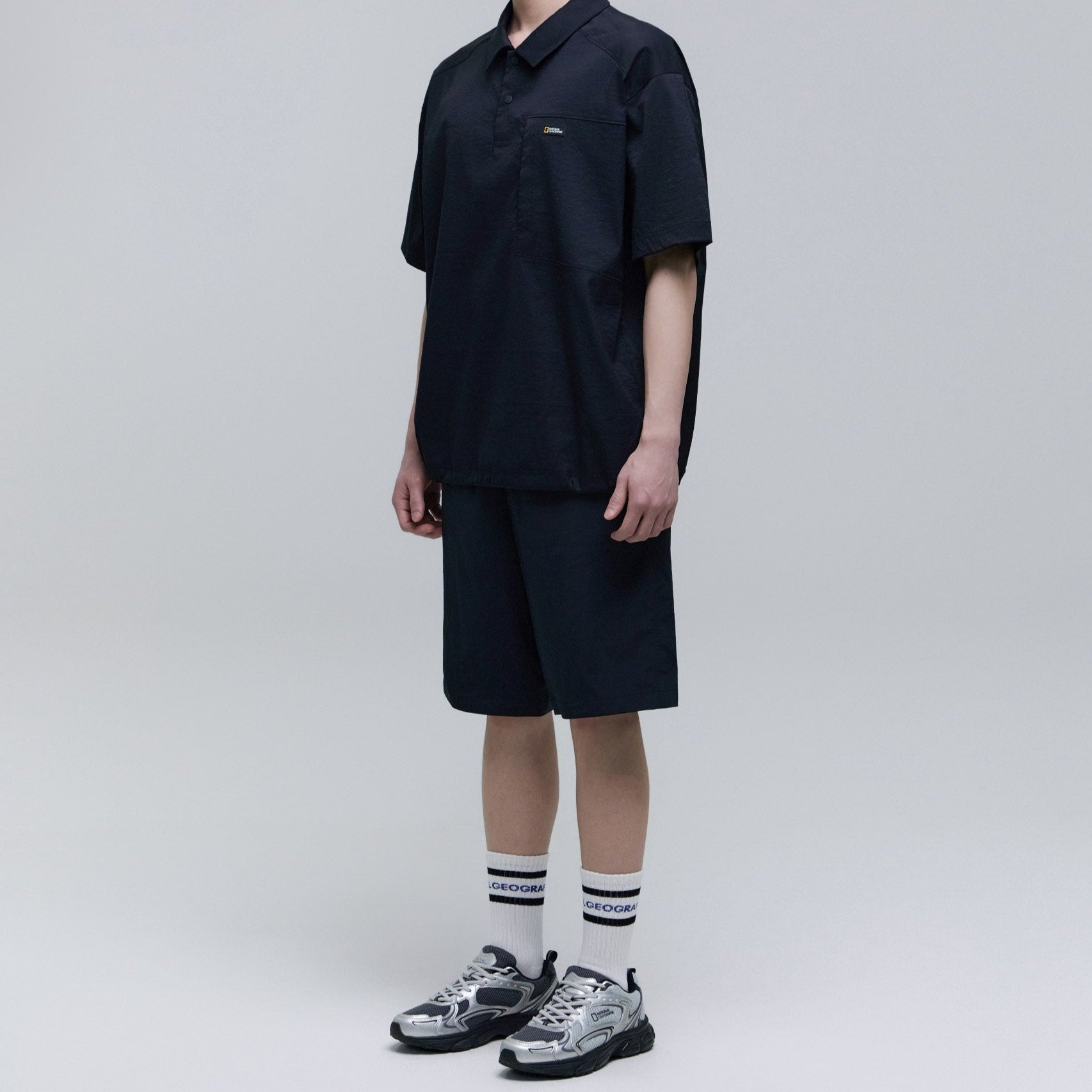 STRIPE CREW SOCKS BLACK