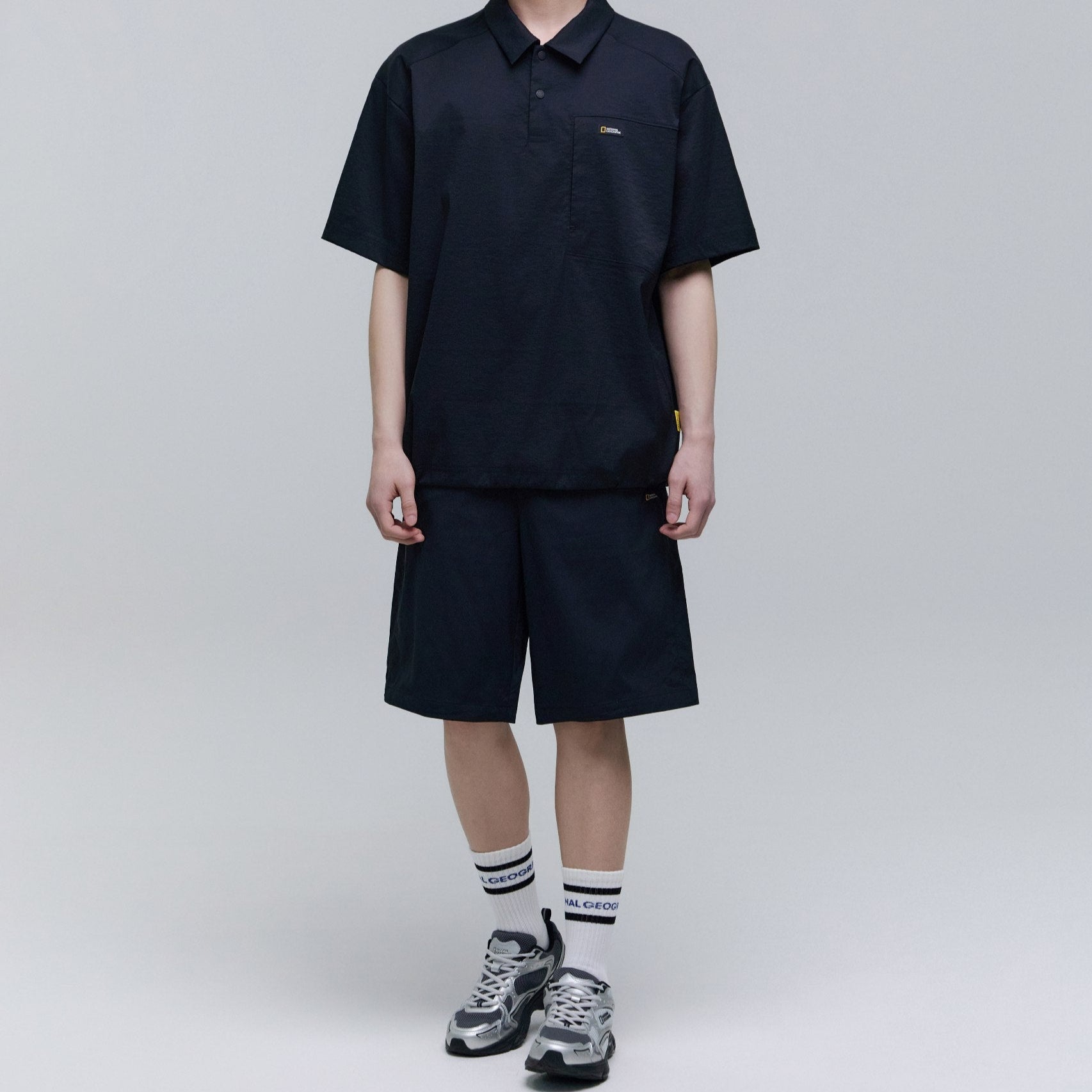 STRIPE CREW SOCKS BLACK