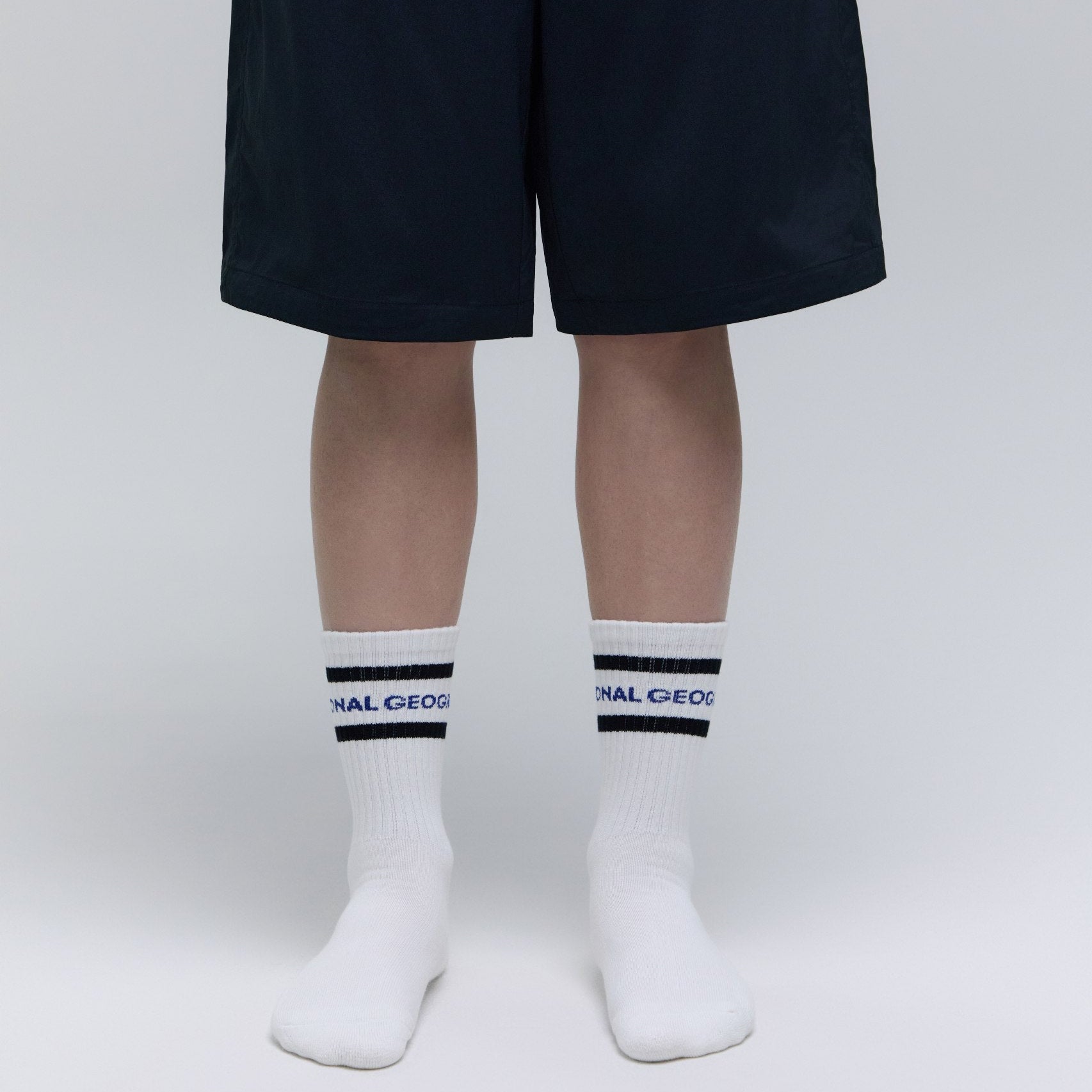 STRIPE CREW SOCKS BLACK