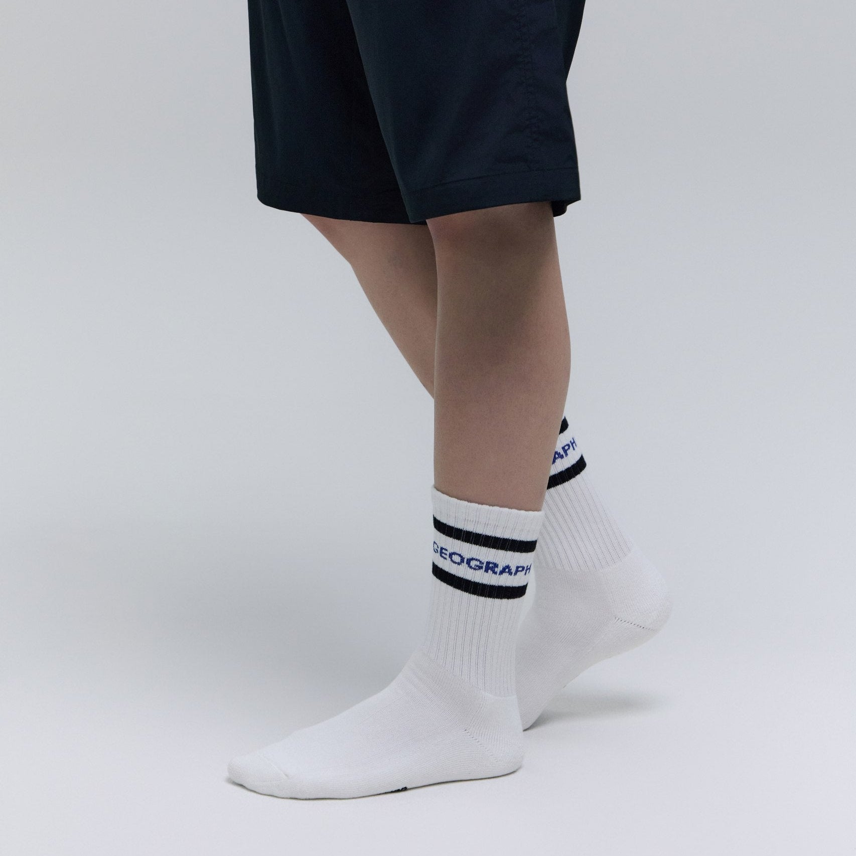 STRIPE CREW SOCKS BLACK
