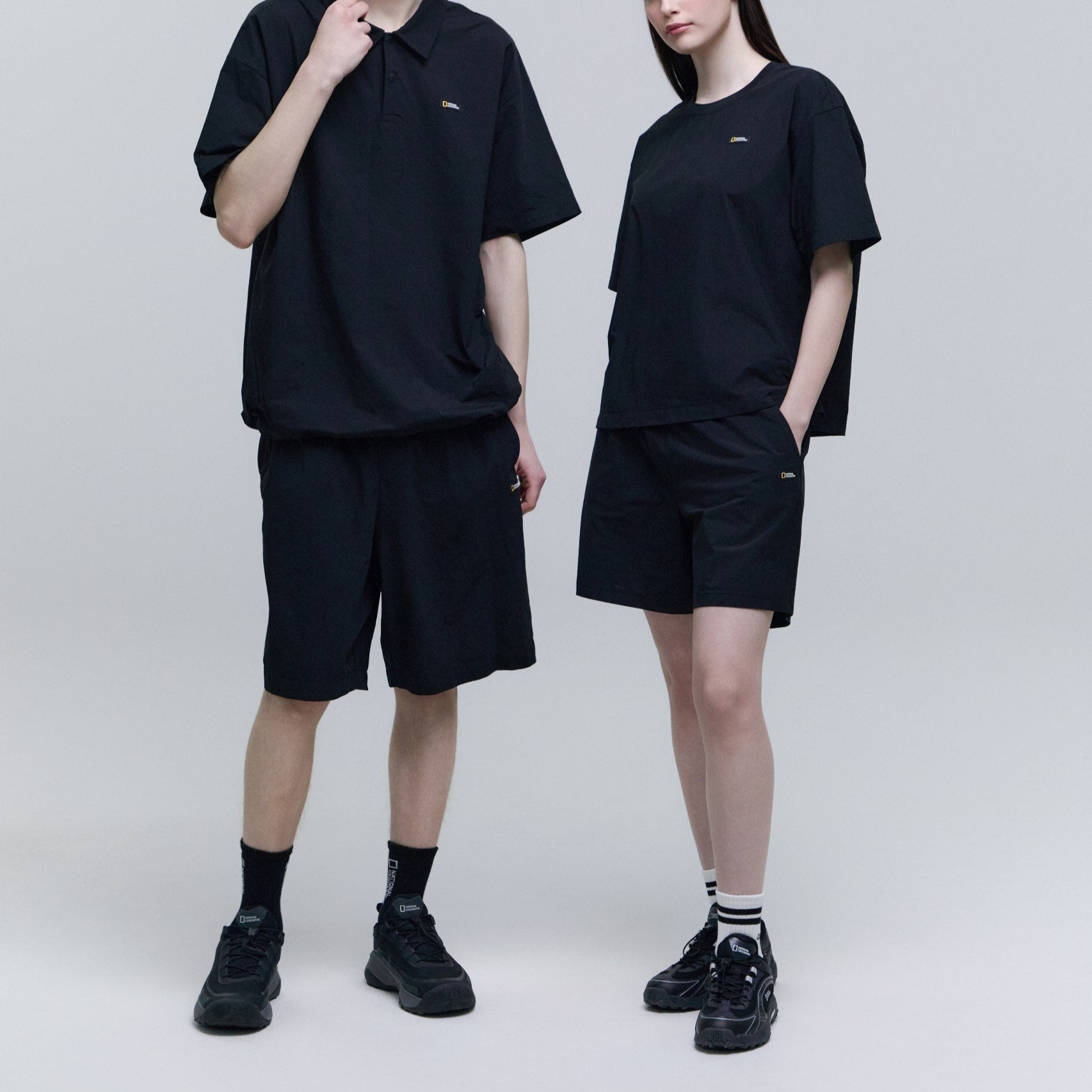 STRIPE MIDDLE SOCKS BLACK