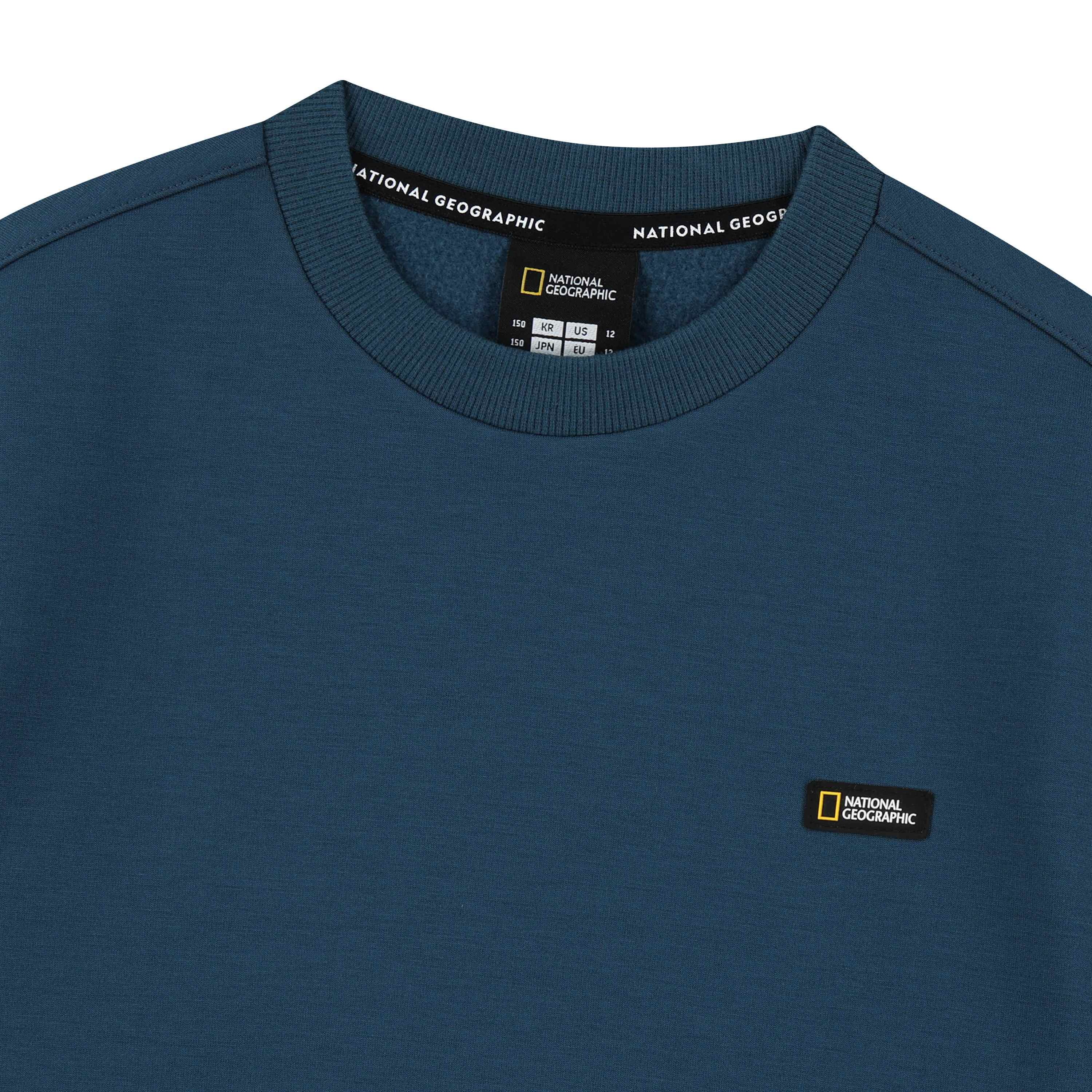 KIDS BACKGRAPHIC SWEATSHIRT (BRUSHED) GREY TEAL