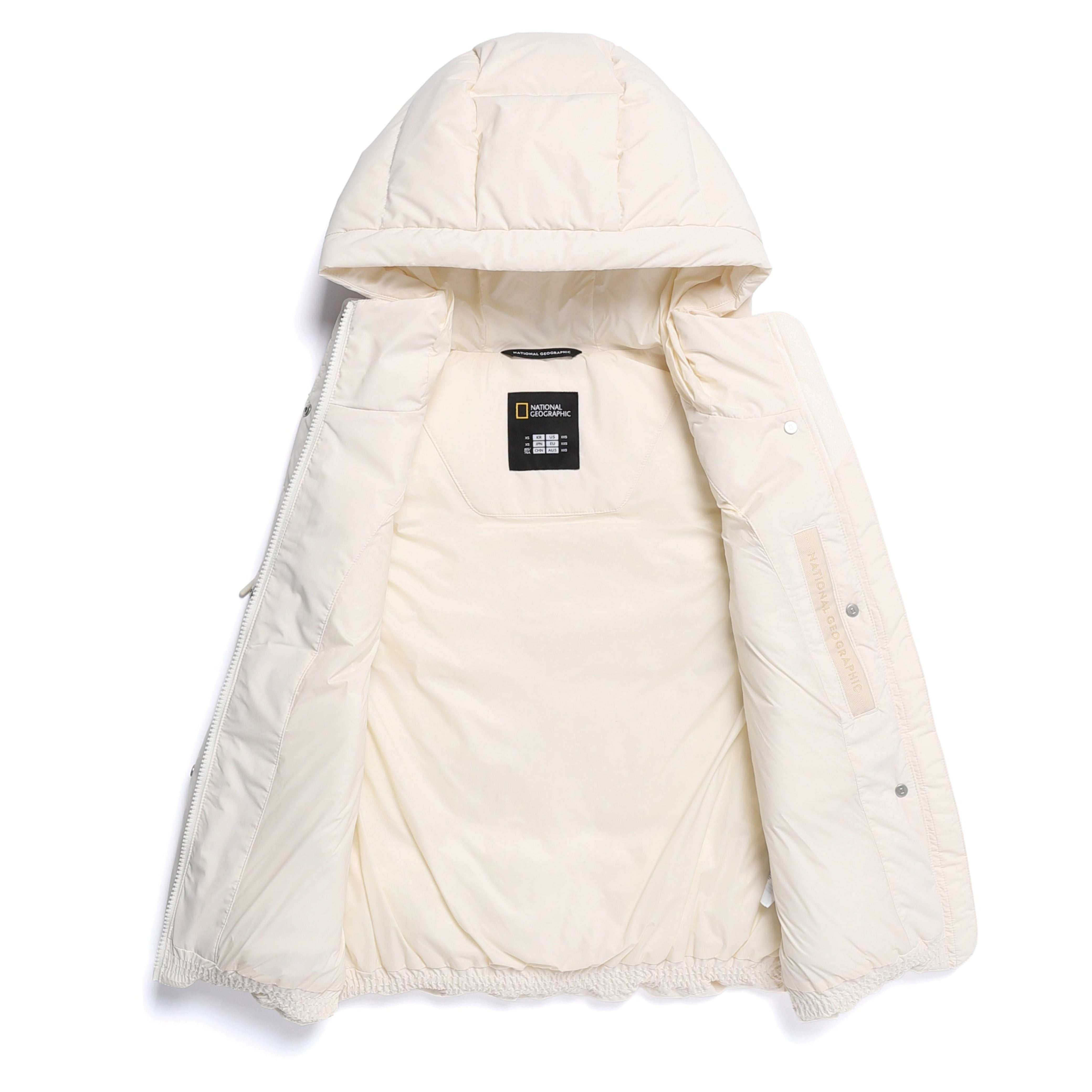 WOMEN CRASSA HOODIE DUCK DOWN VEST IVORY