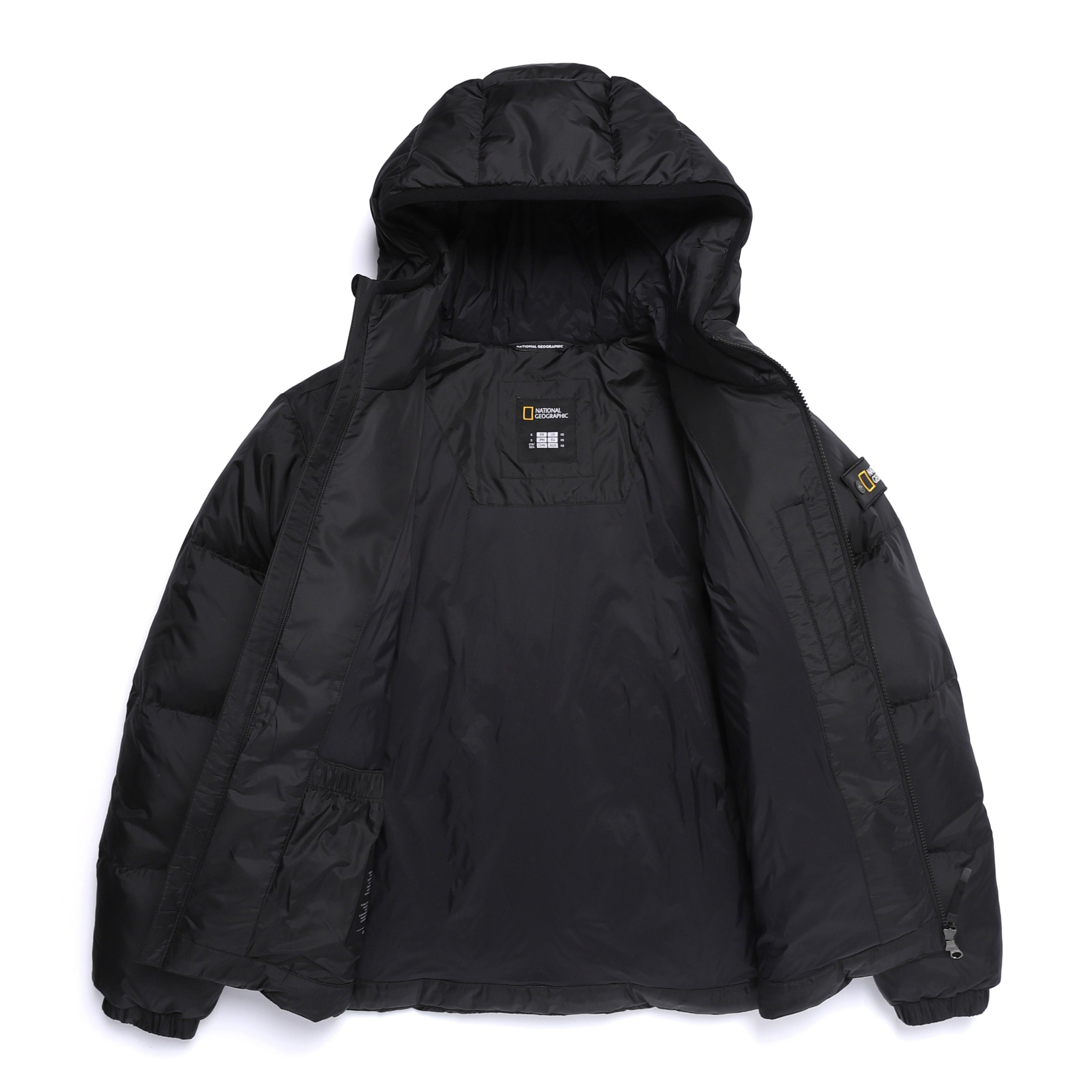 EIRA SHORT LENGTH HOODIE GOOSE DOWN JUMPER HITAM