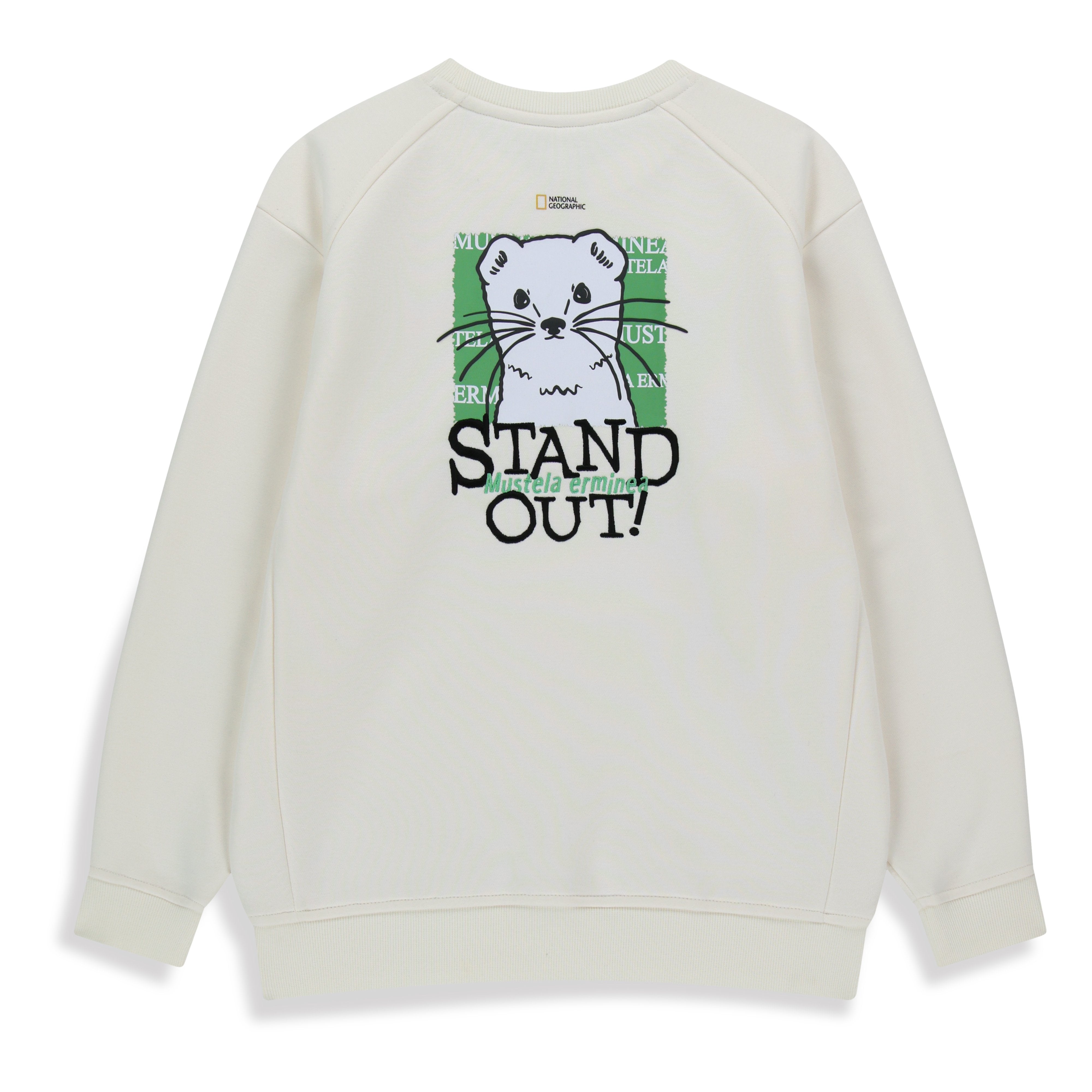 KIDS SEASONAL BACKGRAPHIC SWEATSHIRT (BRUSHED) CREAM