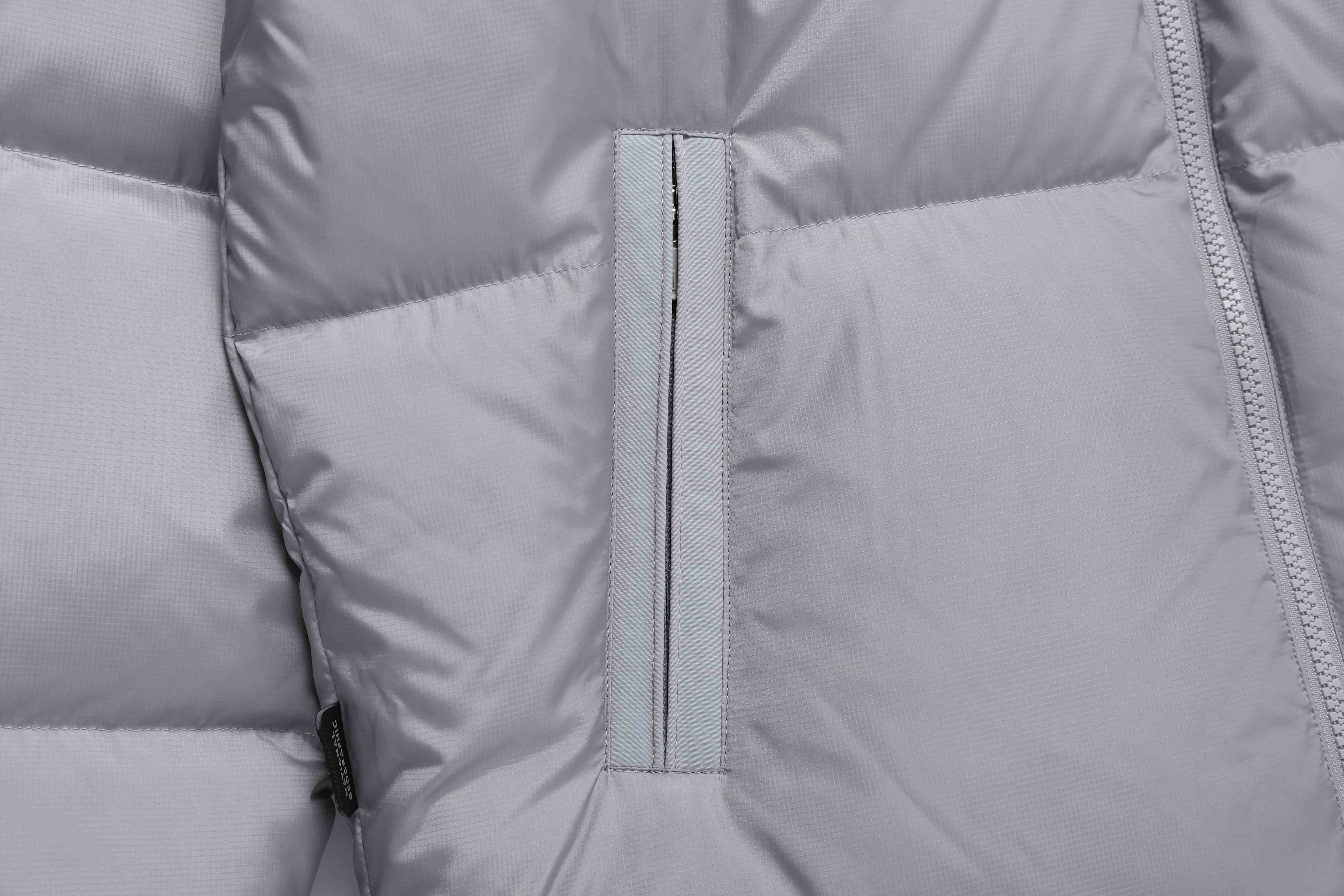 EIRA SHORT LENGTH HOODIE GOOSE DOWN JUMPER STONE GREY