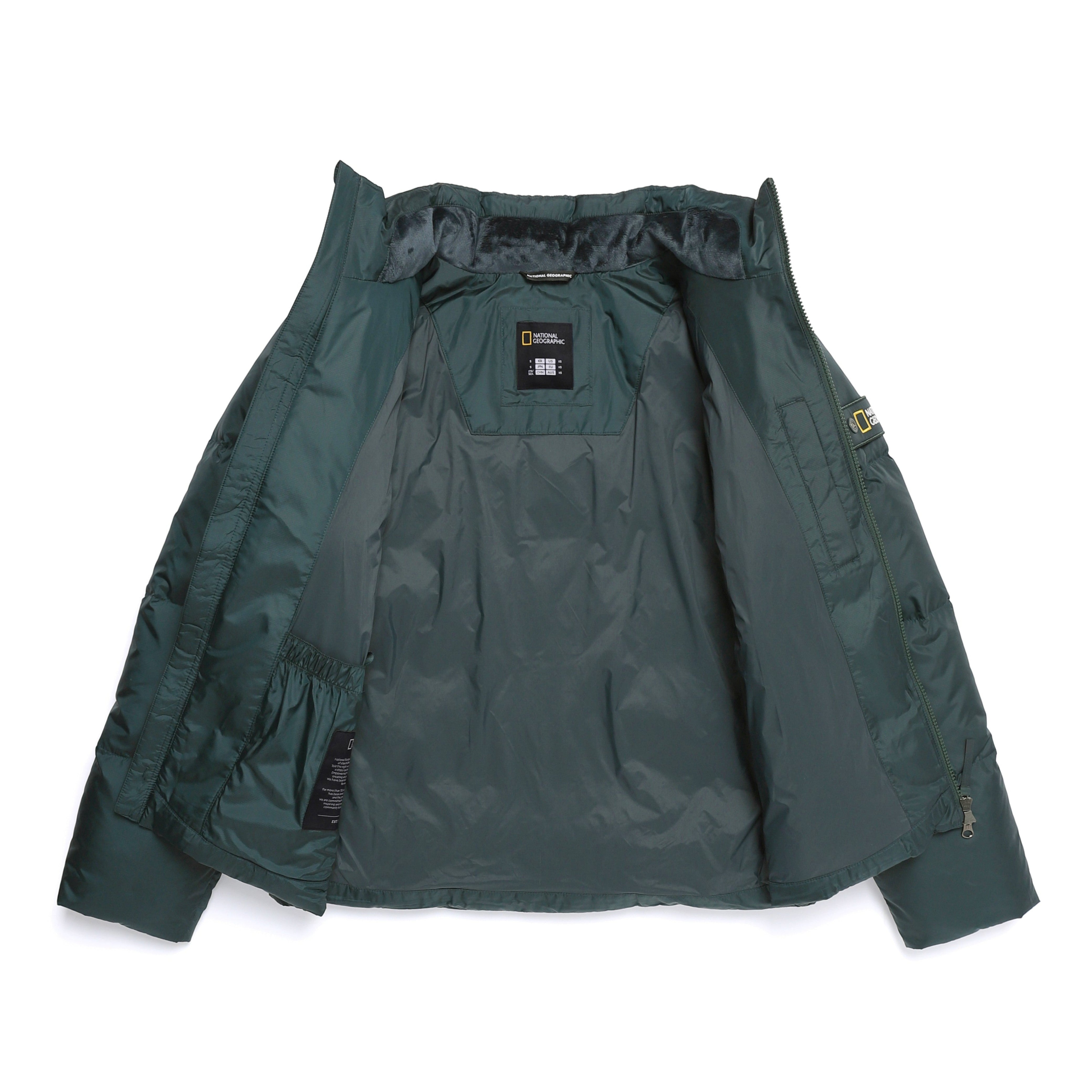 EIRA SHORT LENGTH HIGH NECK GOOSE DOWN JUMPER D/GREEN
