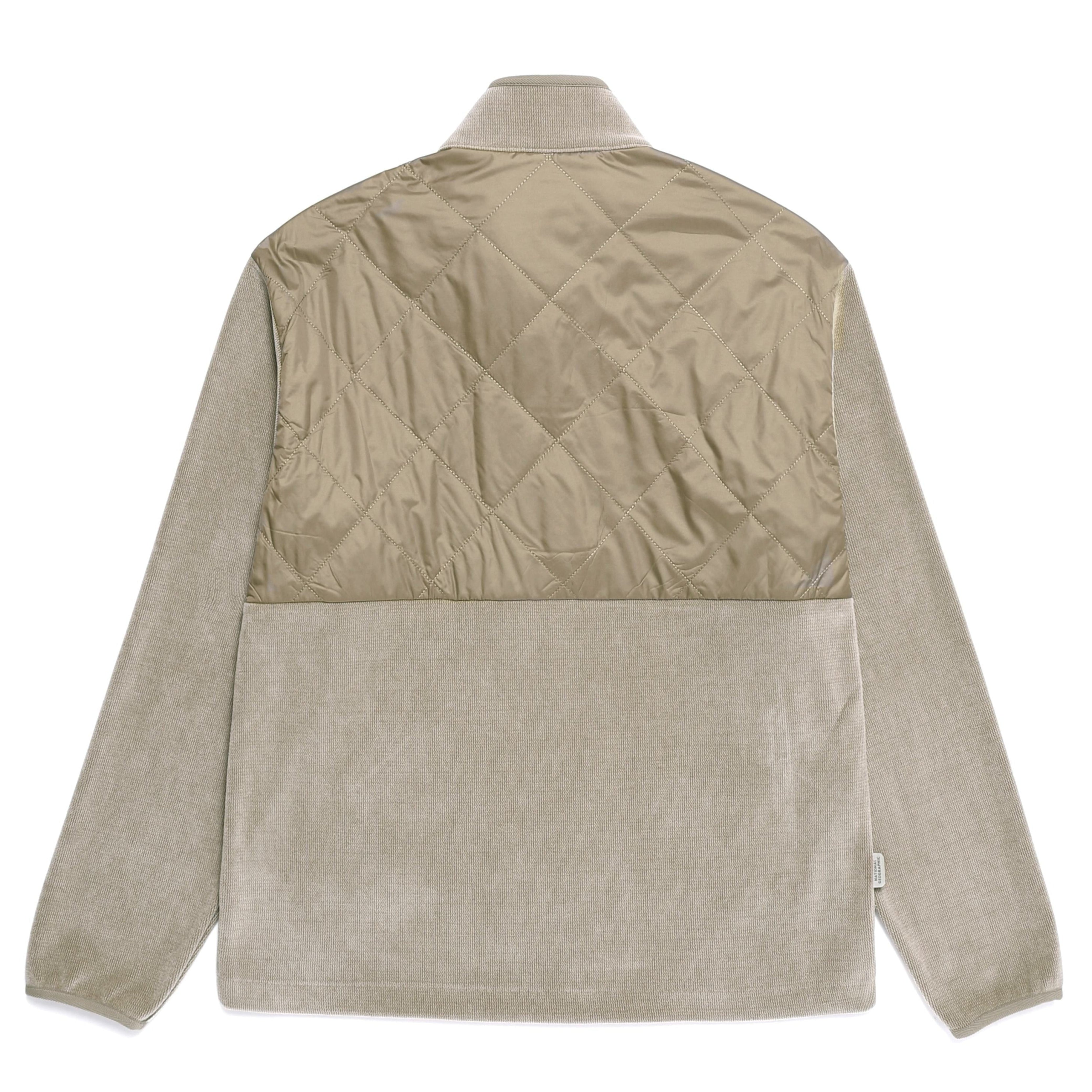 HALF ZIP UP SWEATSHIRT OAK BEIGE