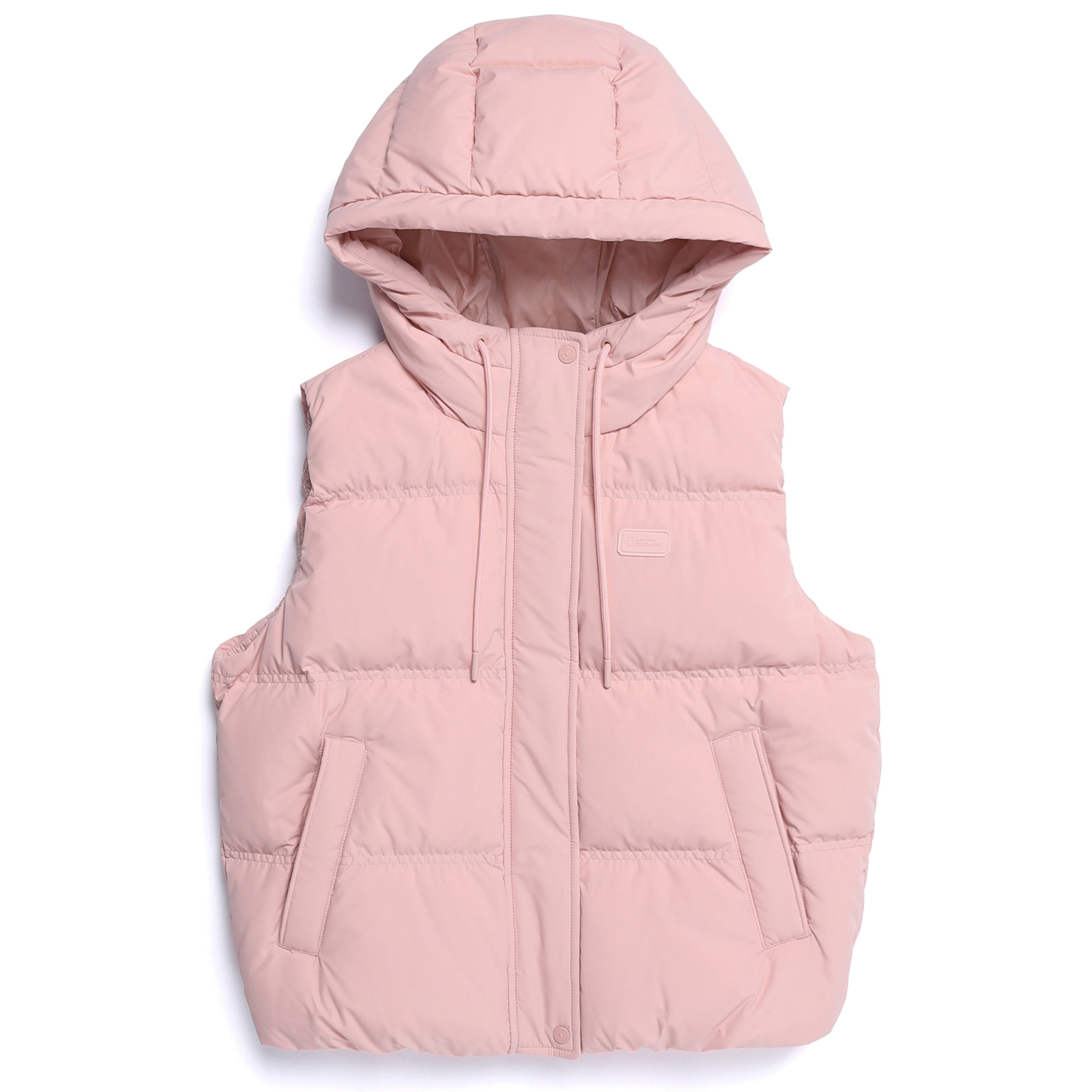 WOMEN CRASSA HOODIE DUCK DOWN VEST PINK