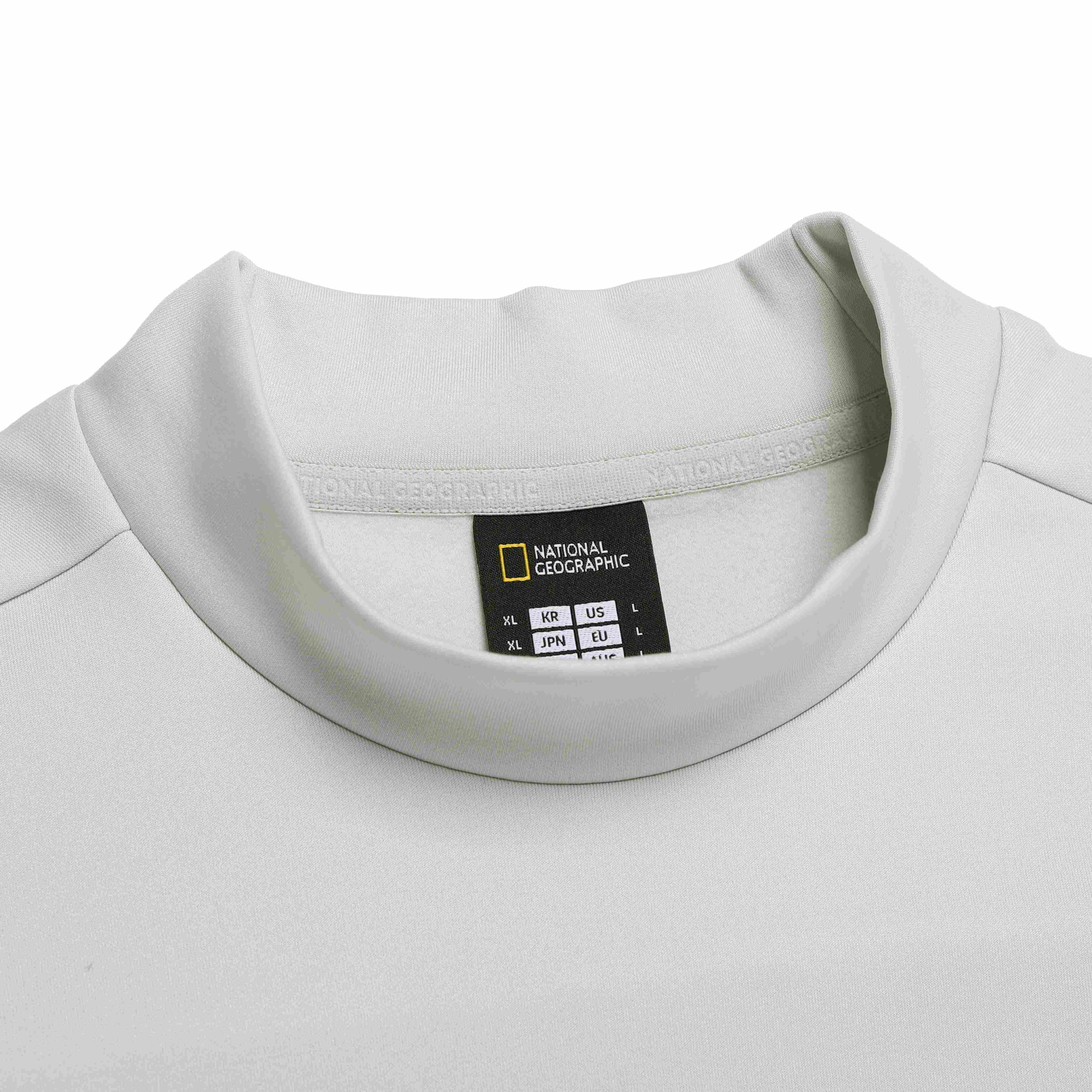 HALF-NECK LONG SLEEVE T-SHIRT L/GREY