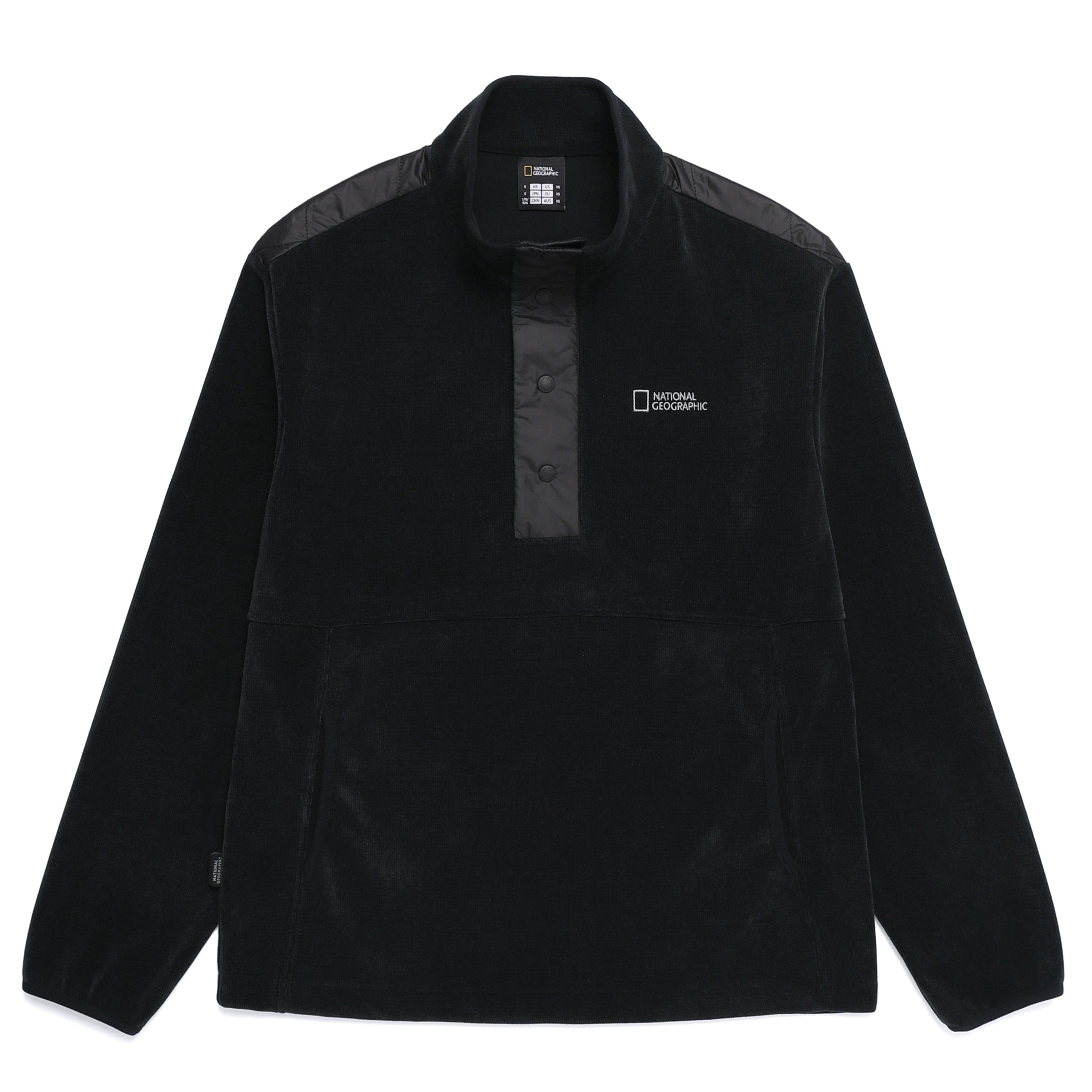 HALF ZIP UP SWEATSHIRT BLACK