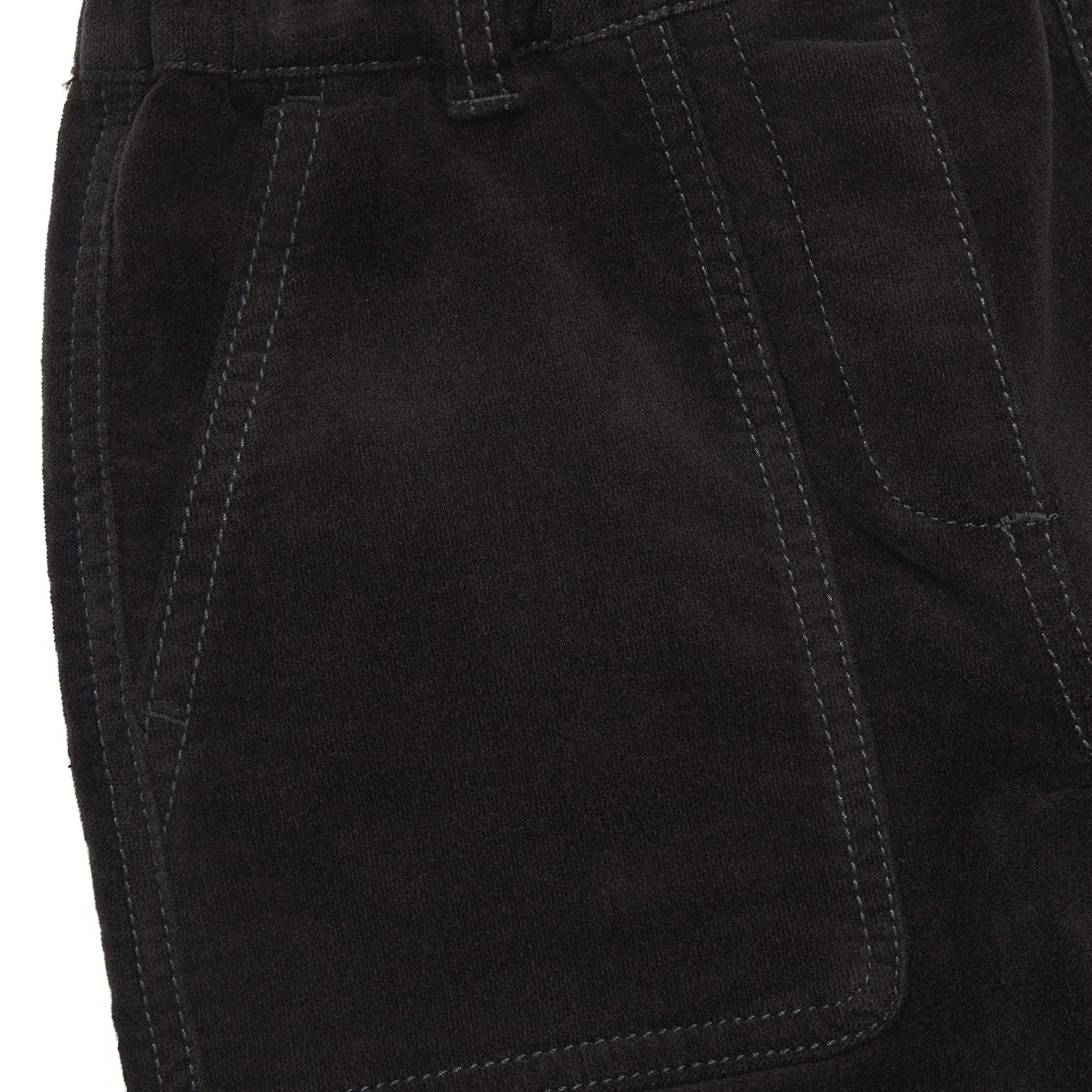 KIDS WOVEN WIDE-FIT PANTS (BRUSHED) D/GREY