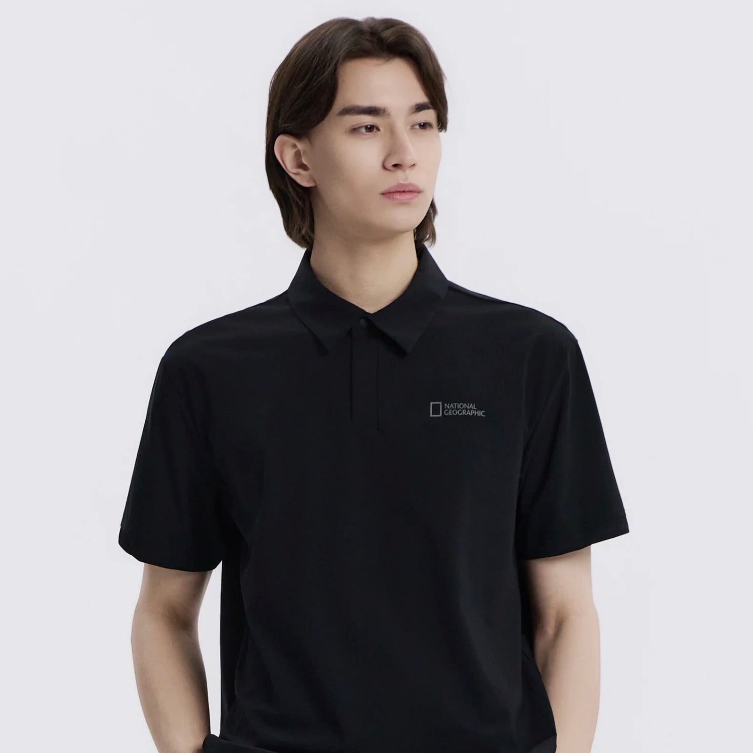 COOLING STRETCH SHORT SLEEVE POLO SHIRT BLACK