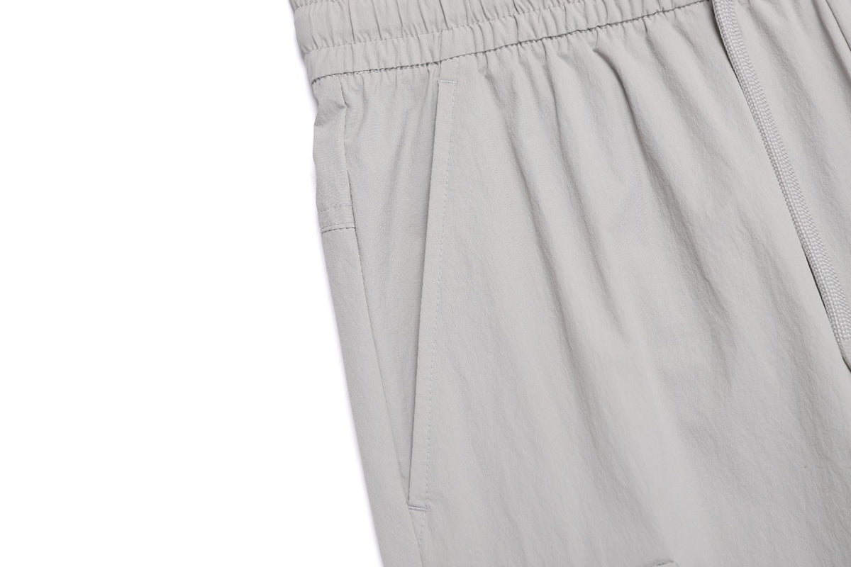 ADELIE STRETCH SEMI LOOSE FIT CARGO JOGGER PANTS L/GREY