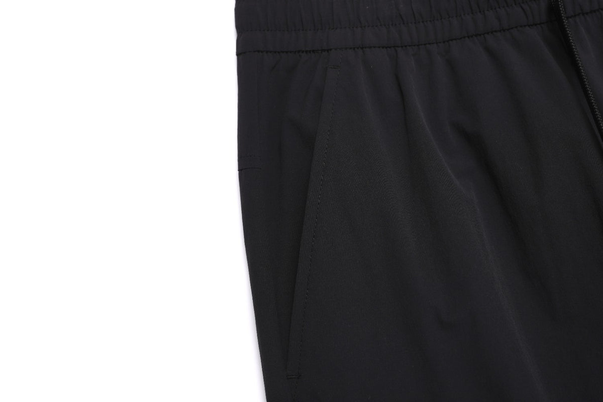 ADELIE STRETCH SEMI LOOSE FIT CARGO JOGGER PANTS BLACK