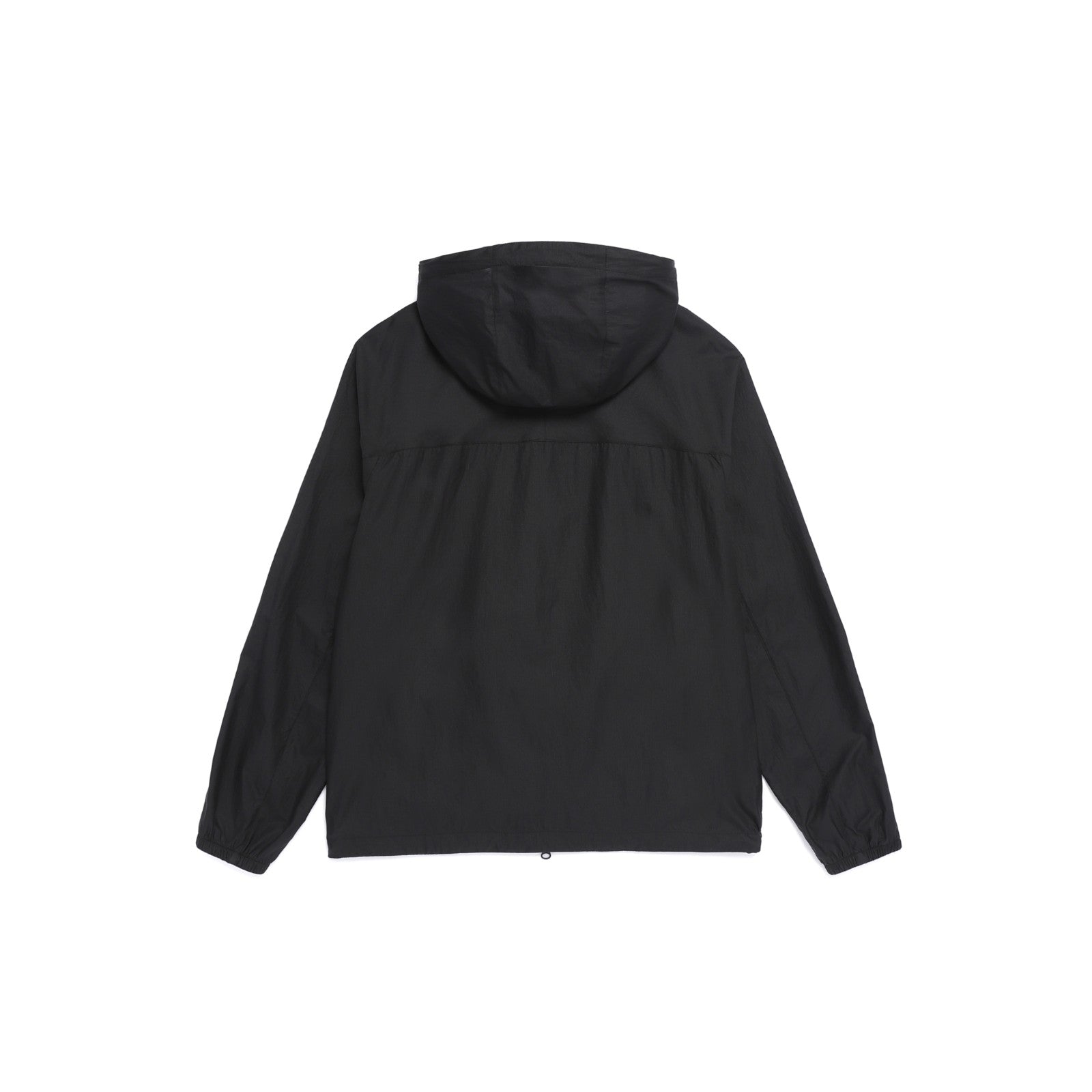 LIGHT PACK HOODED FULL ZIP UP WINDBREAKER BLACK