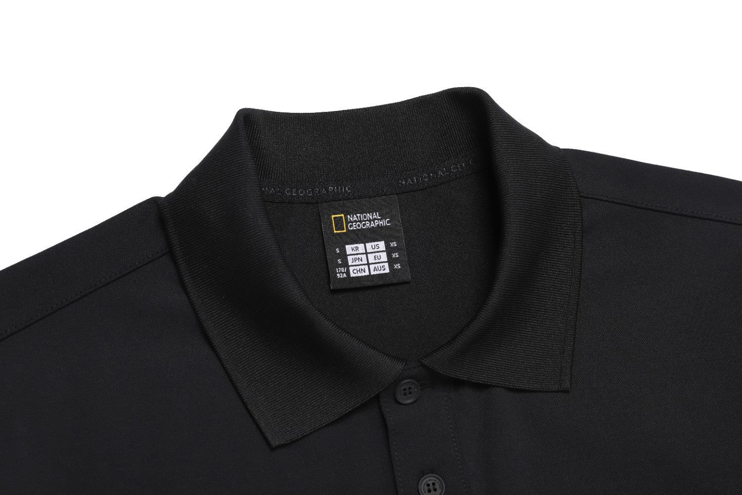 CARIDI PIQUE SHORT SLEEVE COLLAR T-SHIRT BLACK