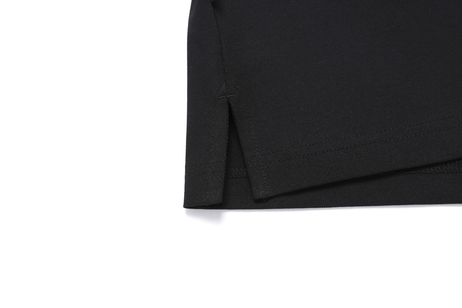 CARIDI PIQUE SHORT SLEEVE COLLAR T-SHIRT BLACK
