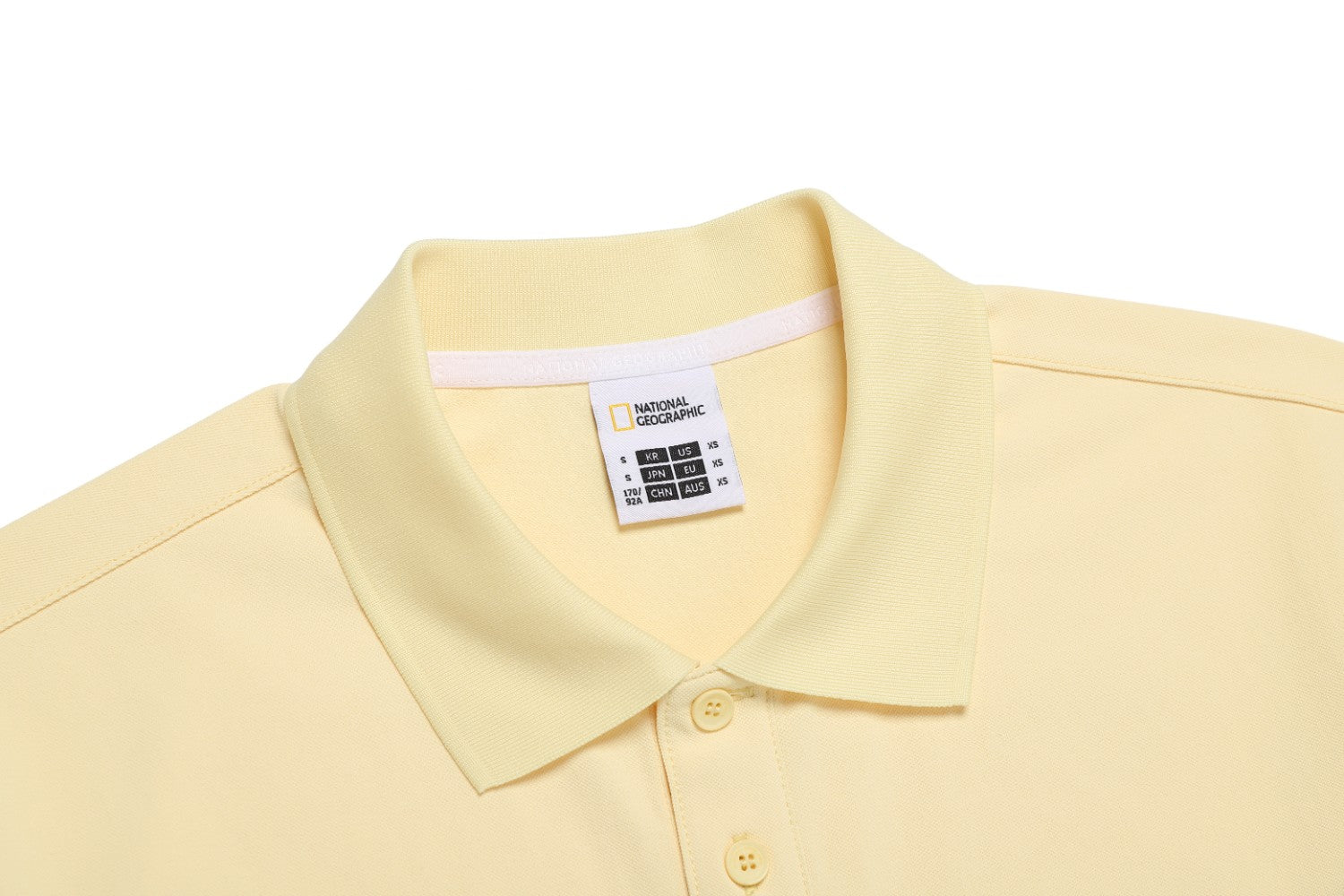 CARIDI PIQUE SHORT SLEEVE COLLAR T-SHIRT PALE YELLOW