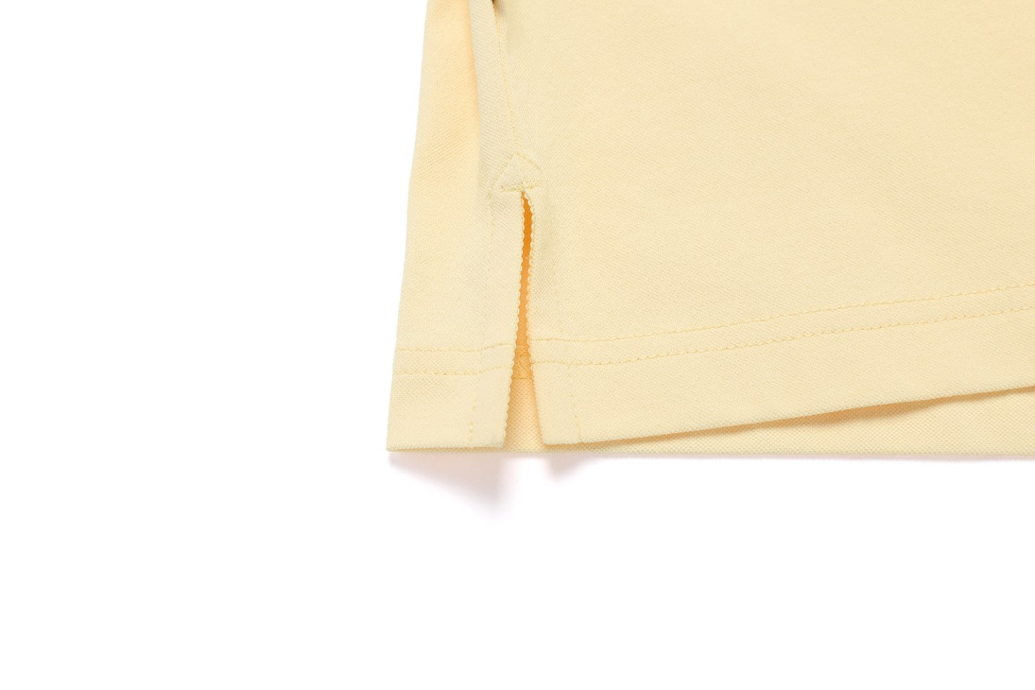 CARIDI PIQUE SHORT SLEEVE COLLAR T-SHIRT PALE YELLOW