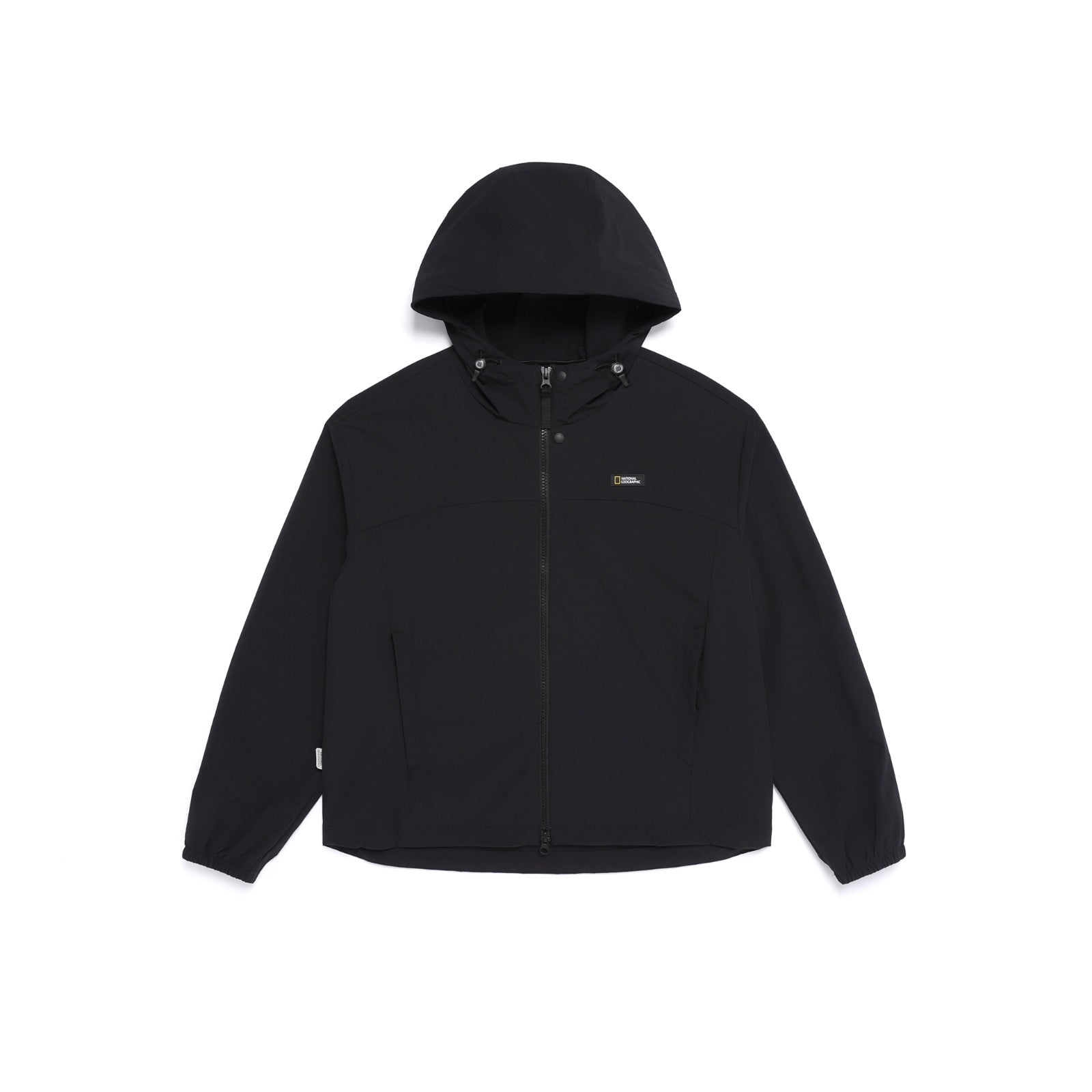 WOMEN'S ADELIE COOL-TOUCH STRETCH OVERFIT HOODED FULL ZIP-UP BLACK