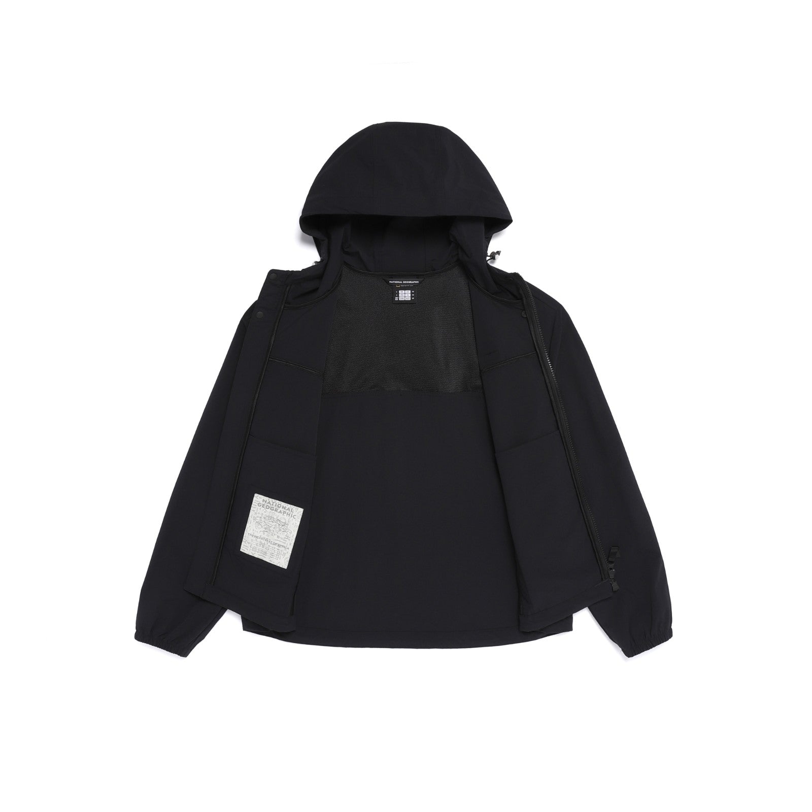 WOMEN'S ADELIE COOL-TOUCH STRETCH OVERFIT HOODED FULL ZIP-UP BLACK