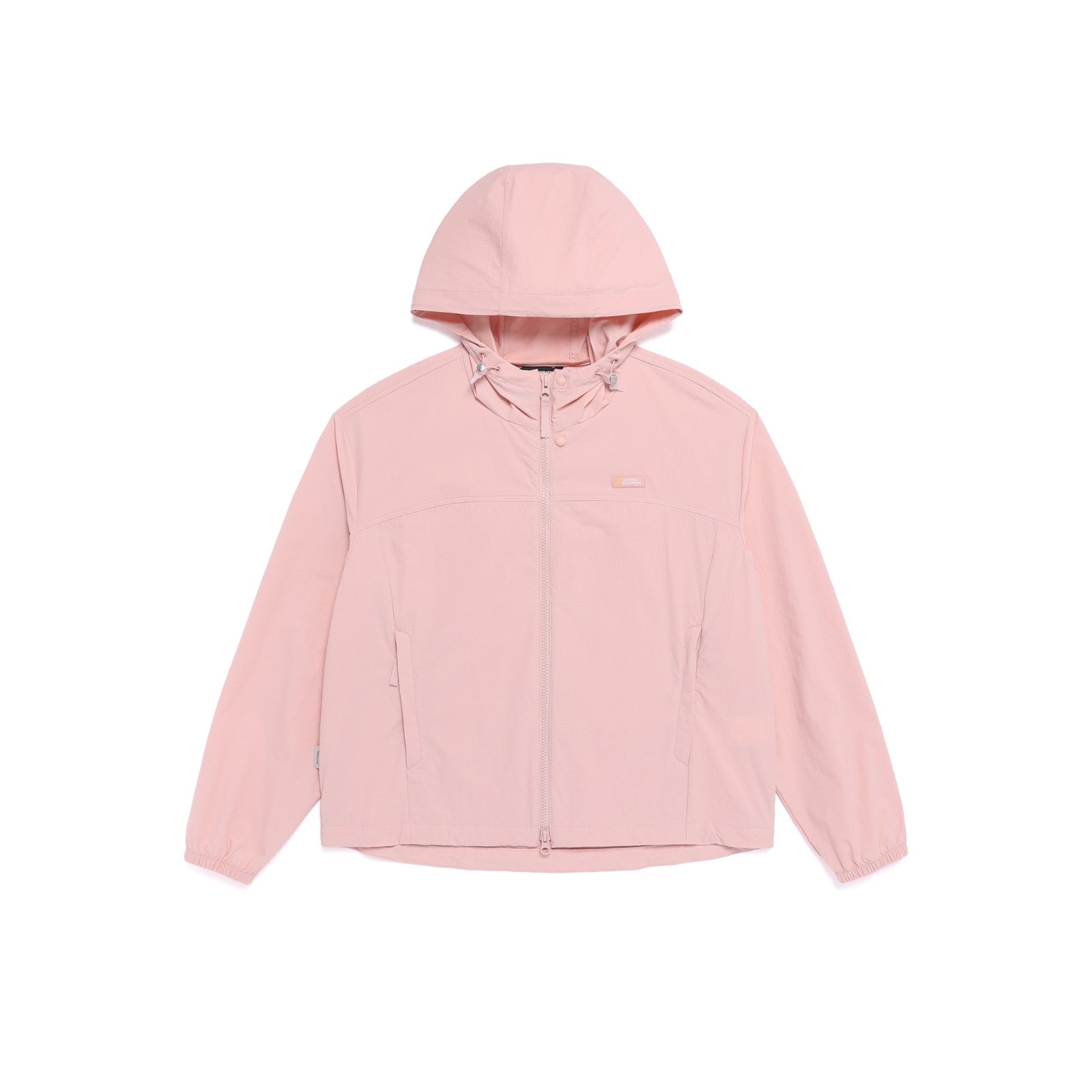 WOMEN'S ADELIE COOL-TOUCH STRETCH OVERFIT HOODED FULL ZIP-UP SILVER PINK