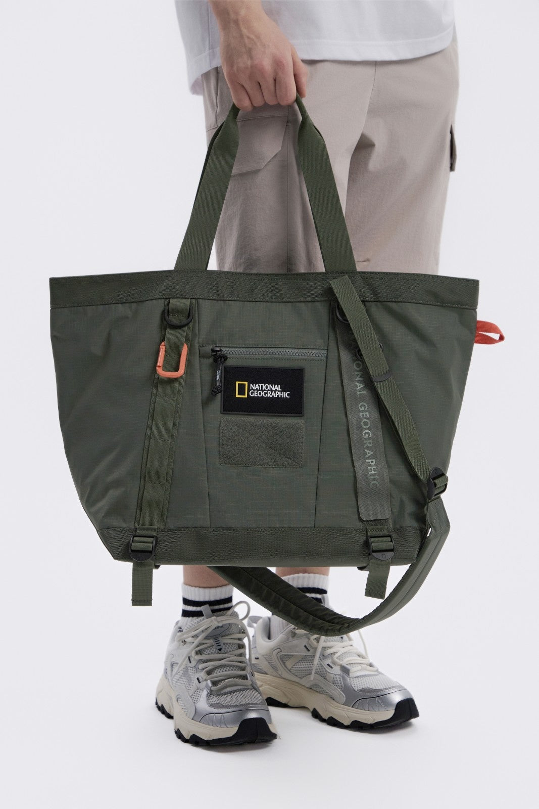 CREST TOTE BACK KHAKI