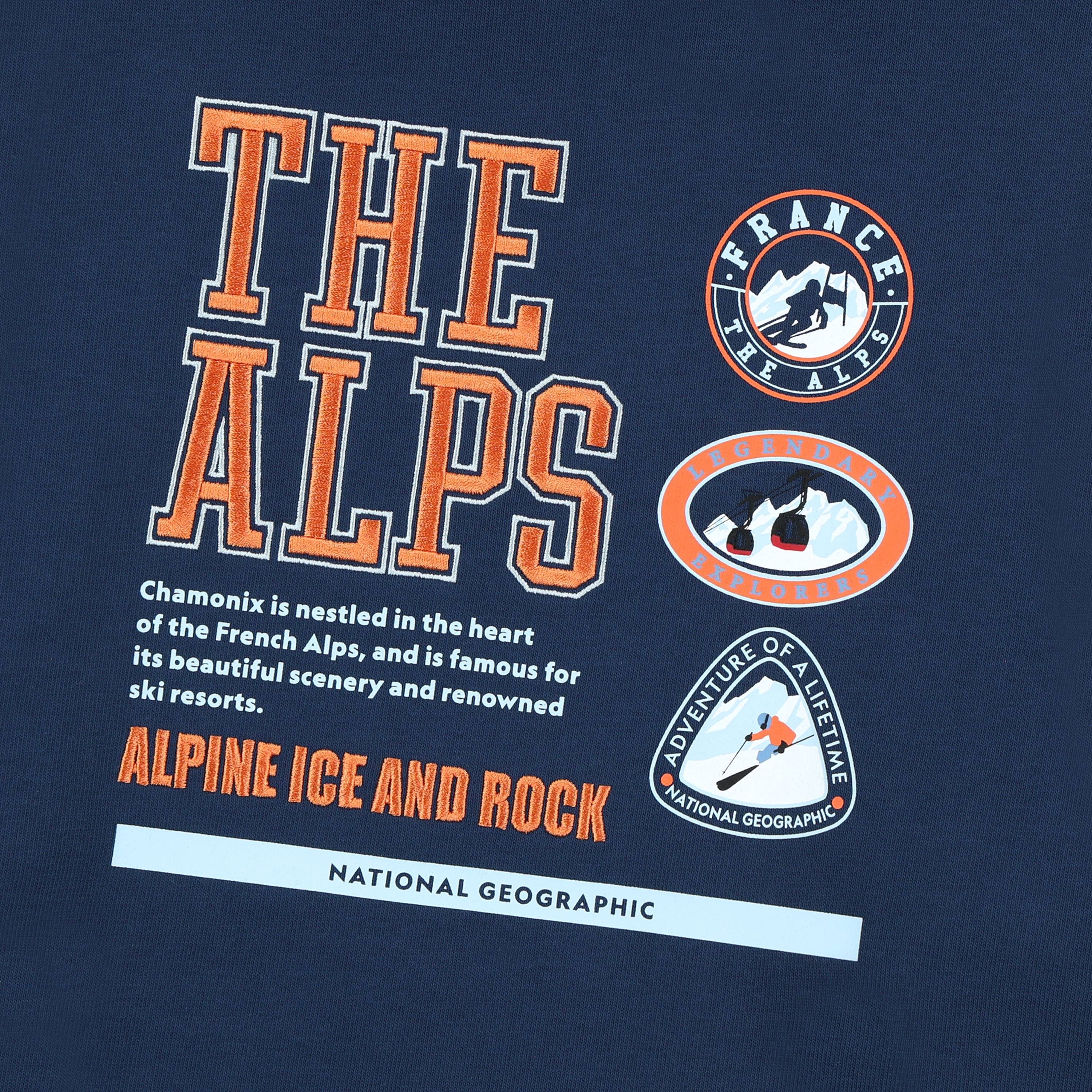 KIDS SEASONAL BACKGRAPHIC HOODIE (BRUSHED) NAVY