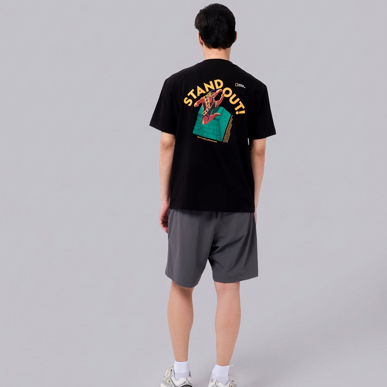 INDONESIA NIAS JUMP T-SHIRT (SEMI OVER FIT) BLACK