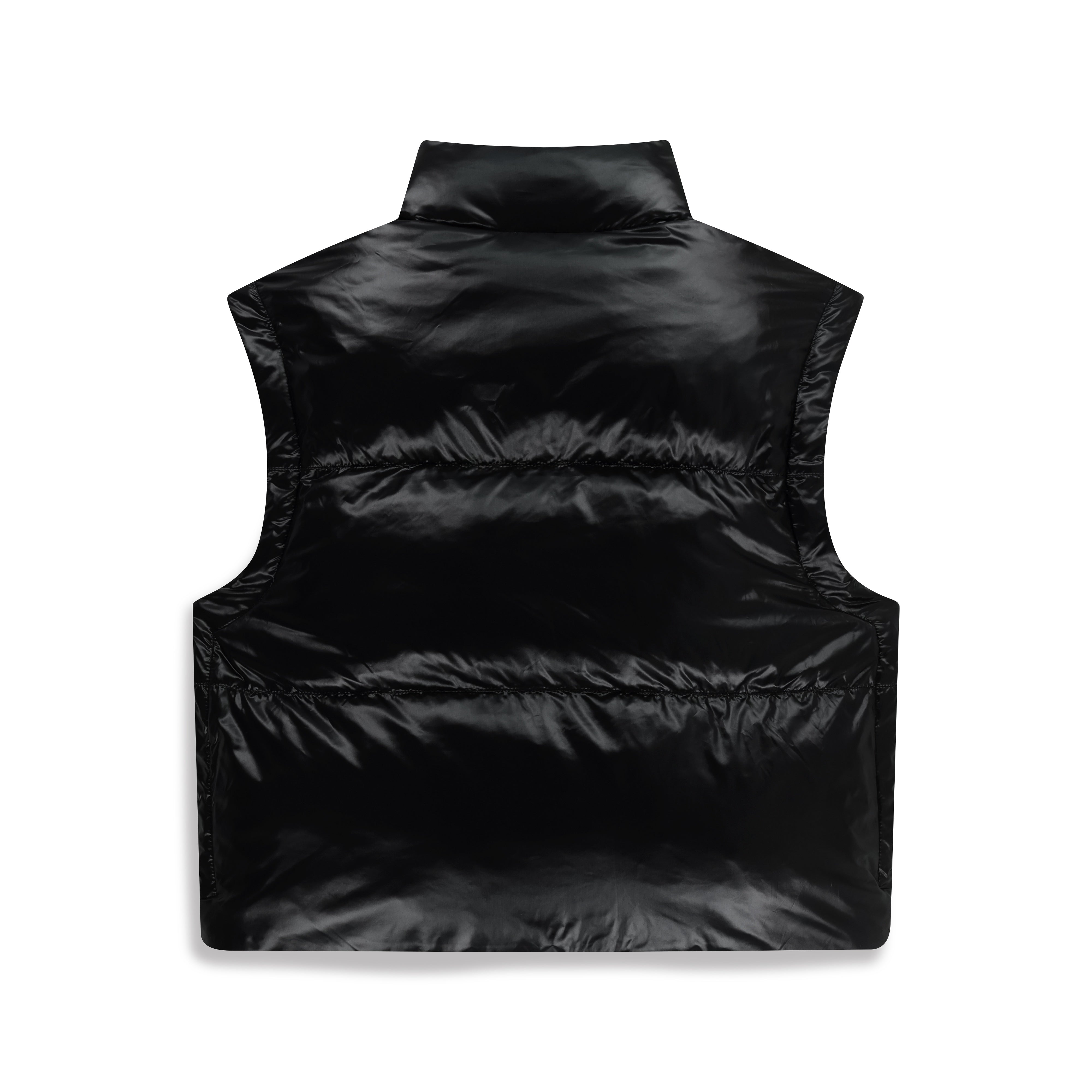 KIDS GLOSSY 2 WAY PADDING JUMPER CARBON BLACK