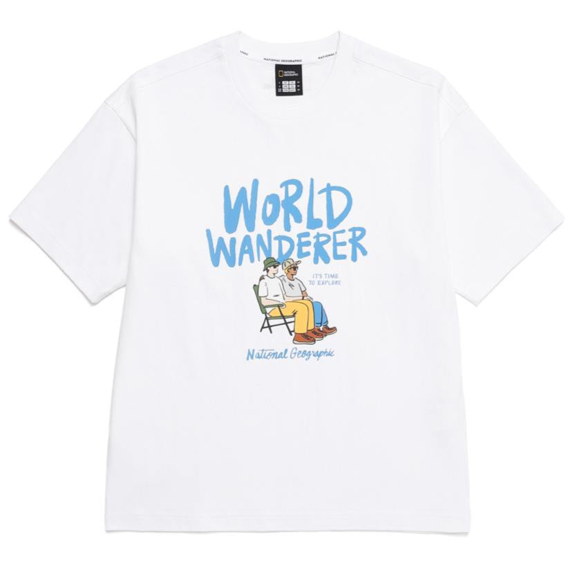 UNISEX TREASURE CREW SEMI-OVER FIT GRAPHIC H/TEE WHITE