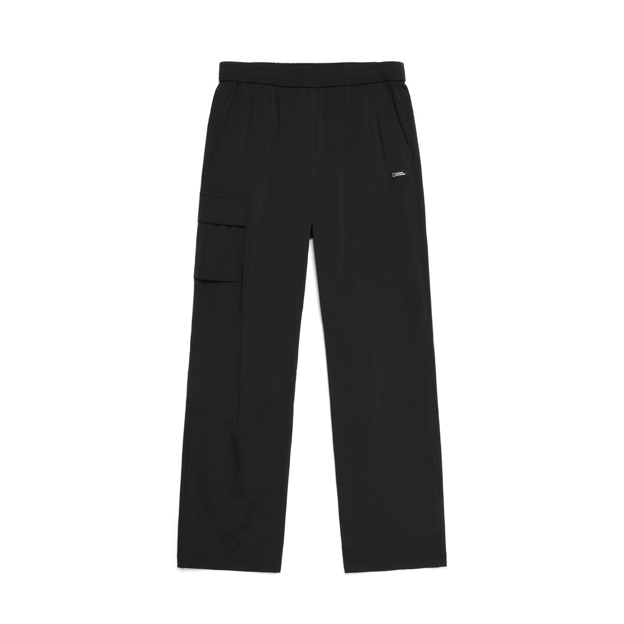 WOMEN SILKY STRETCH RELAXED PANTS CARBON BLACK