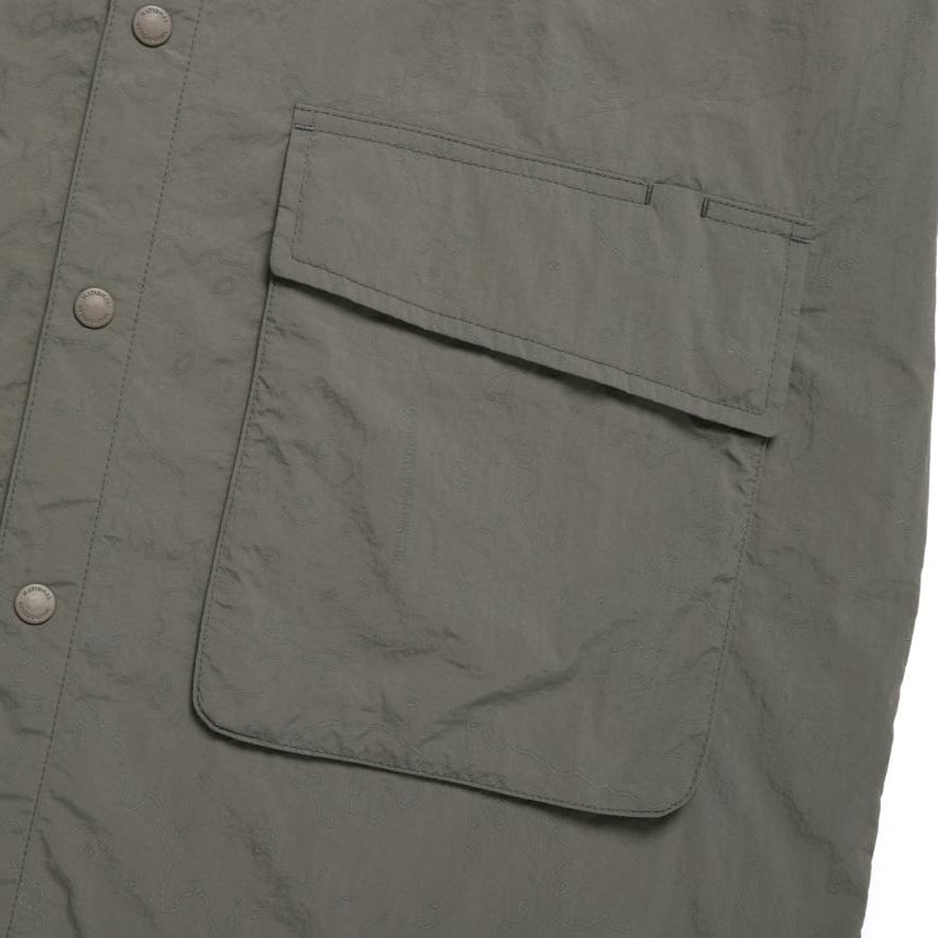 UTILITY ALLOVER PRINT SET UP SHIRT STONE GREY