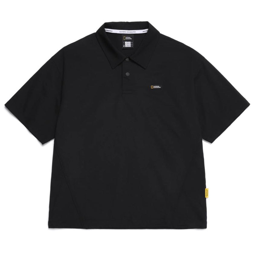 FROZEN AIR SHORT SLEEVE COLLAR T-SHIRT CARBON BLACK