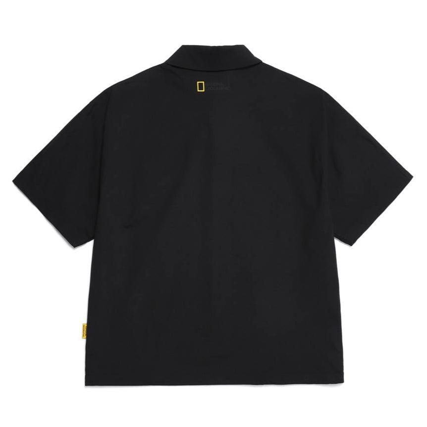 FROZEN AIR SHORT SLEEVE COLLAR T-SHIRT CARBON BLACK