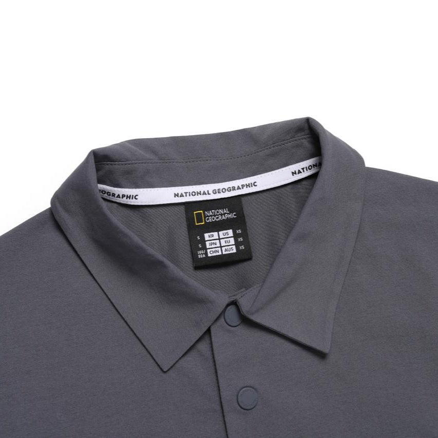 FROZEN AIR SHORT SLEEVE COLLAR T-SHIRT BLUE GREY
