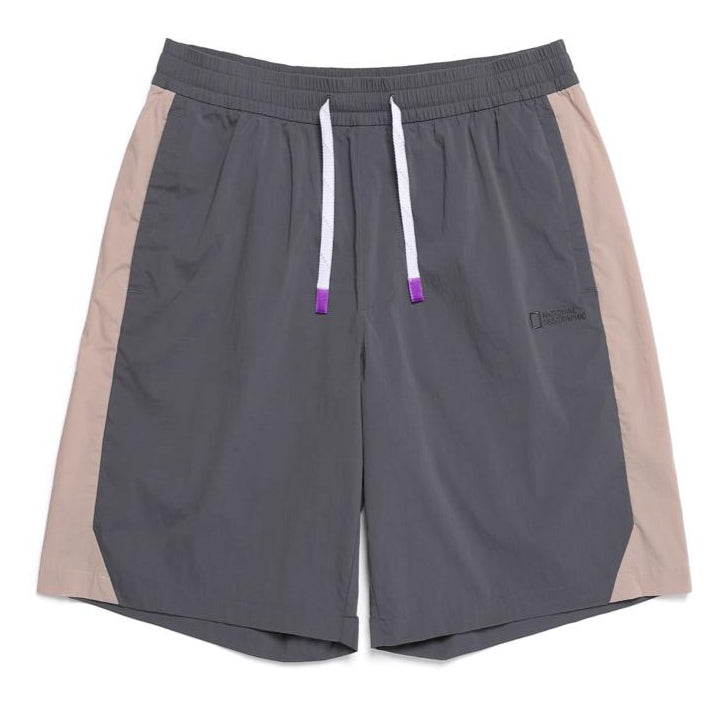 COOL WAVE COLOR BLOCK BANDING HALF PANTS GREY