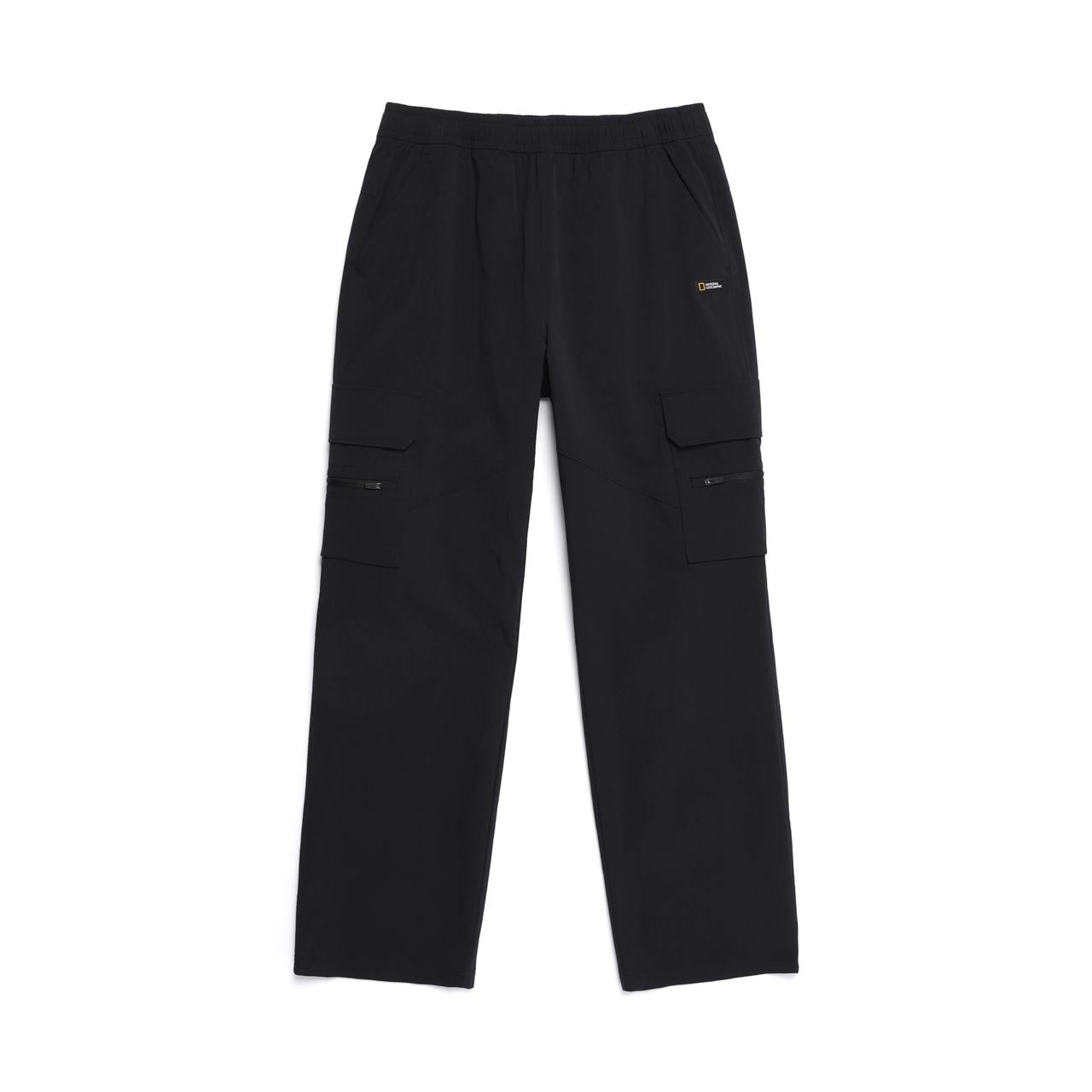 WOMEN ADELIE LIGHTWEIGHT WOVEN STRETCH RELAX FIT PANTS CARBON BLACK