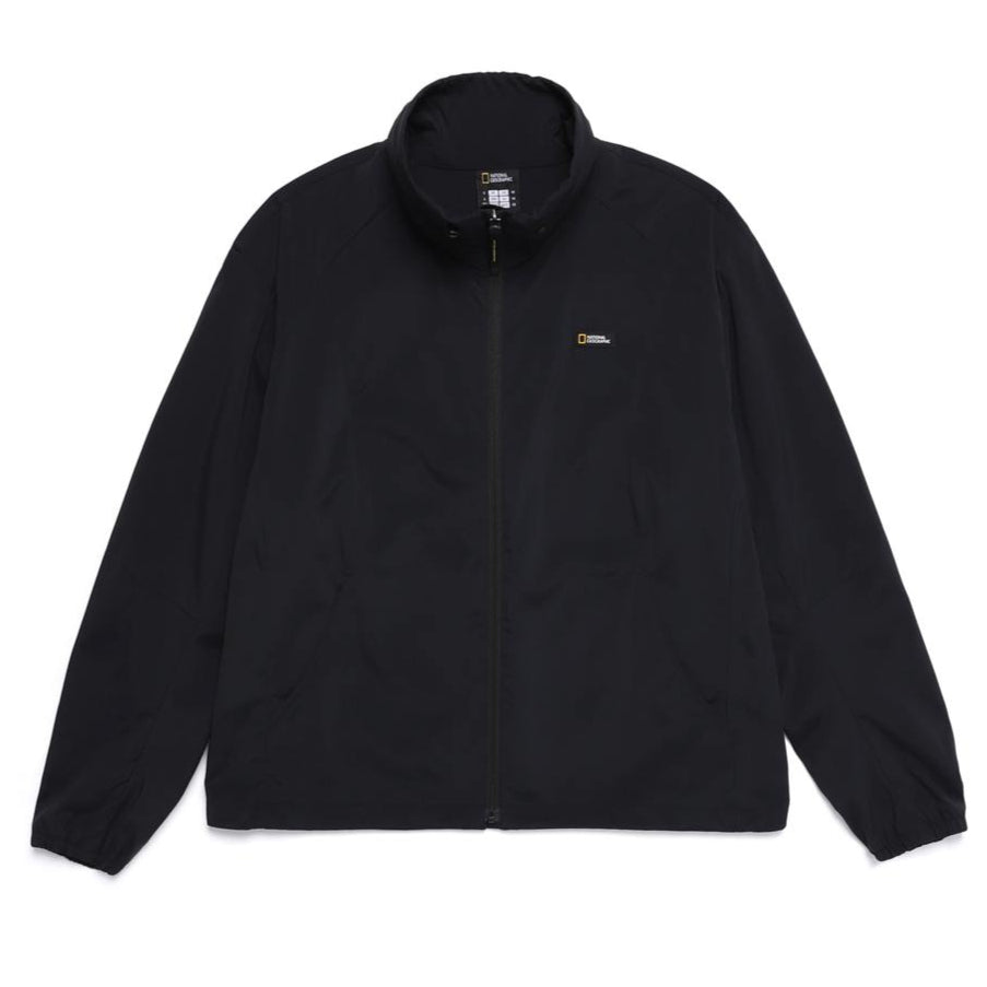 WOMEN FROZEN CUBE STANDNECK WINDBREAKER CARBON BLACK