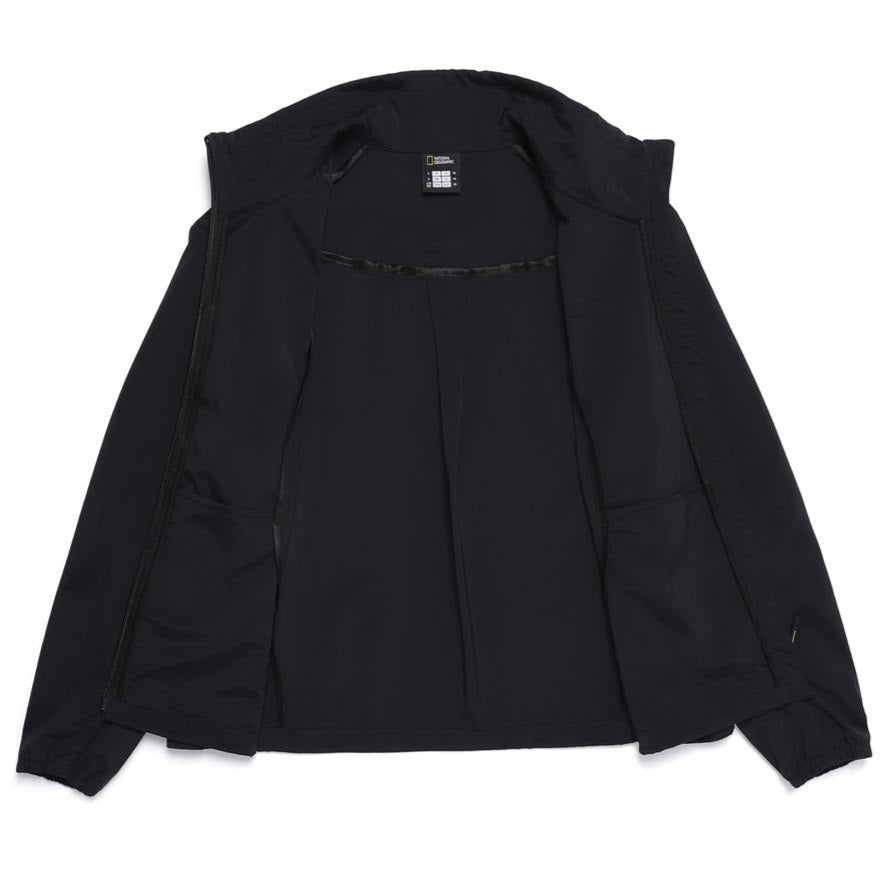 WOMEN FROZEN CUBE STANDNECK WINDBREAKER CARBON BLACK