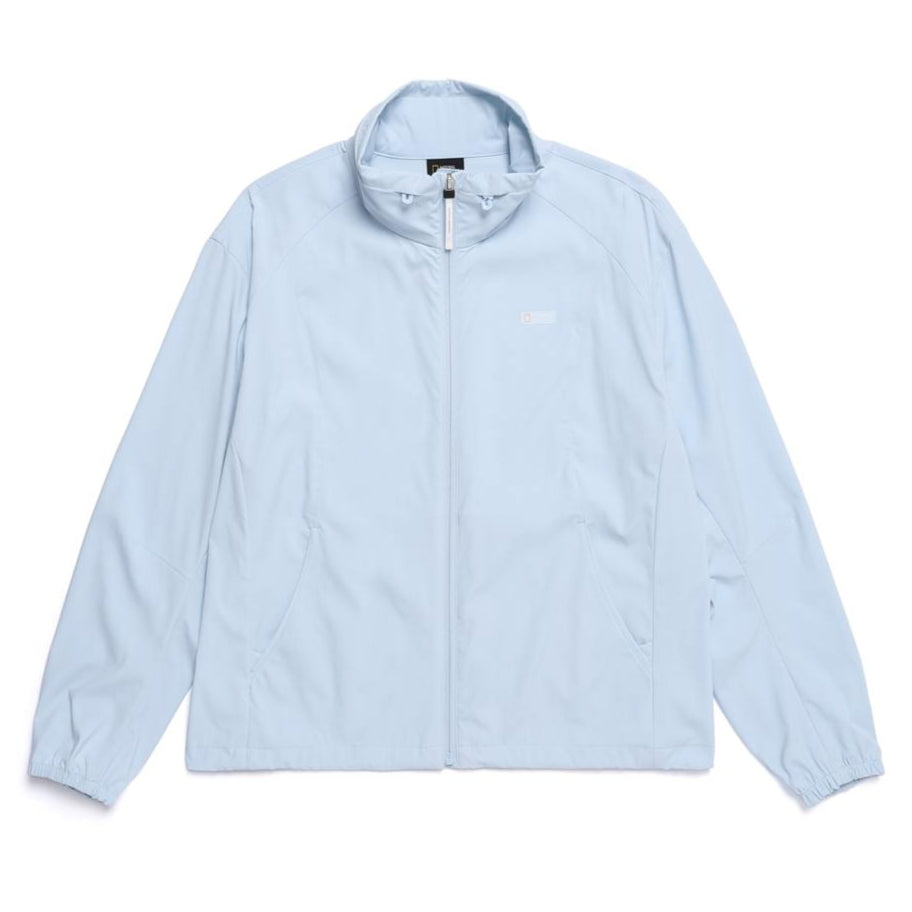 WOMEN FROZEN CUBE STANDNECK WINDBREAKER L/BLUE