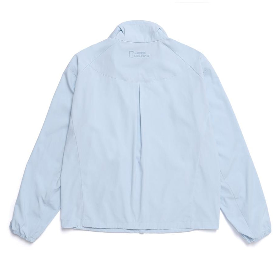 WOMEN FROZEN CUBE STANDNECK WINDBREAKER L/BLUE